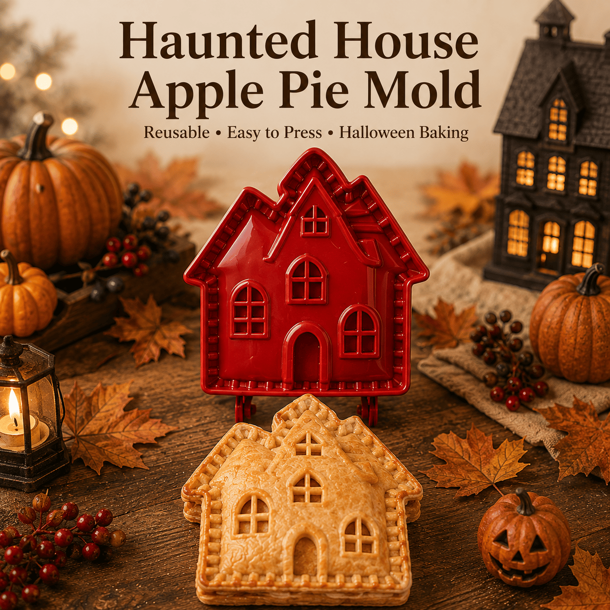 🔥LAST DAY 52% OFF🎃 Halloween Mini Pie Mold Set–8 Spooky Designs for Easy Festive Baking