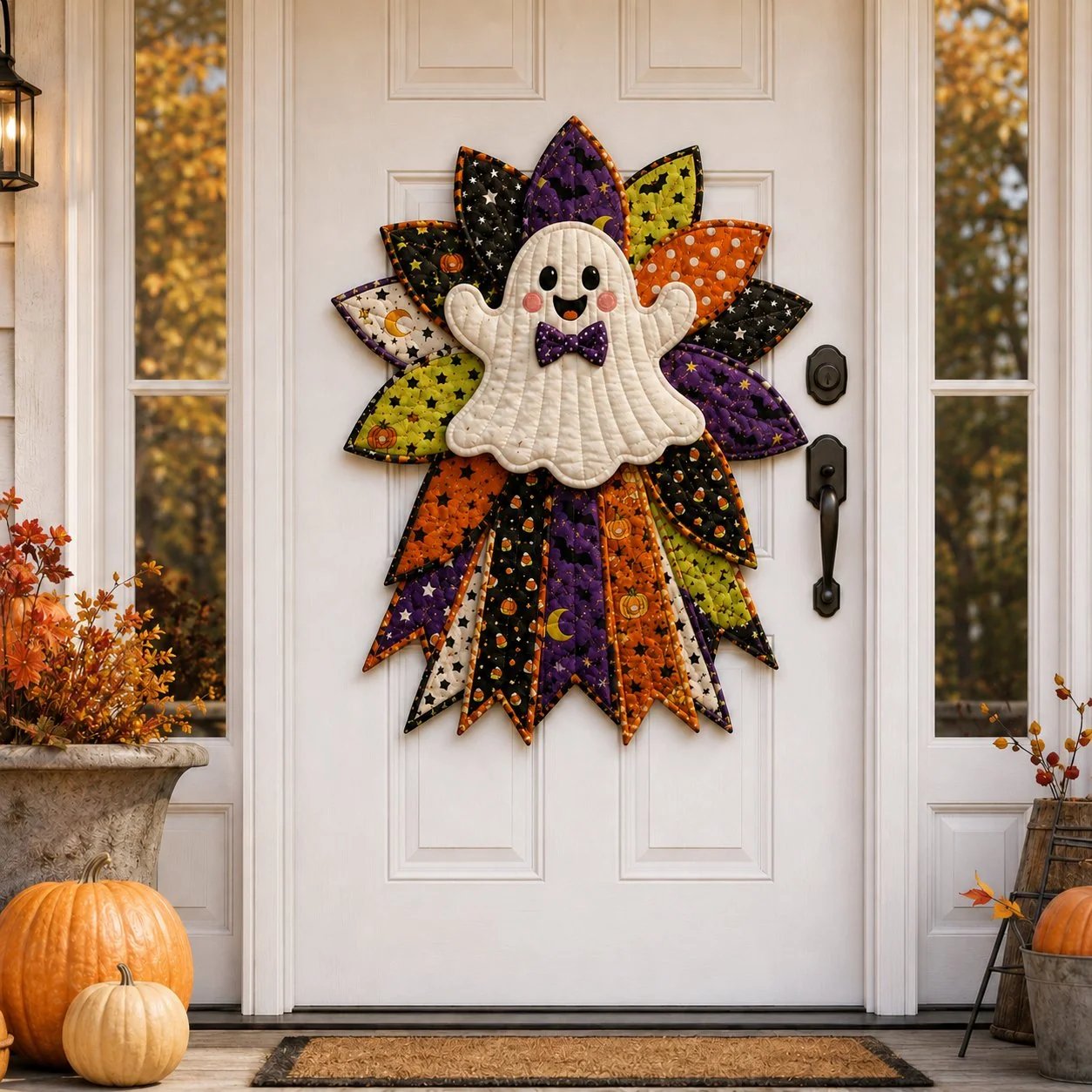 🔥LAST DAY 49% OFF🎃 Beginner-Friendly Oversized Halloween Character Quilted Door Hanger Sewing Kit💕