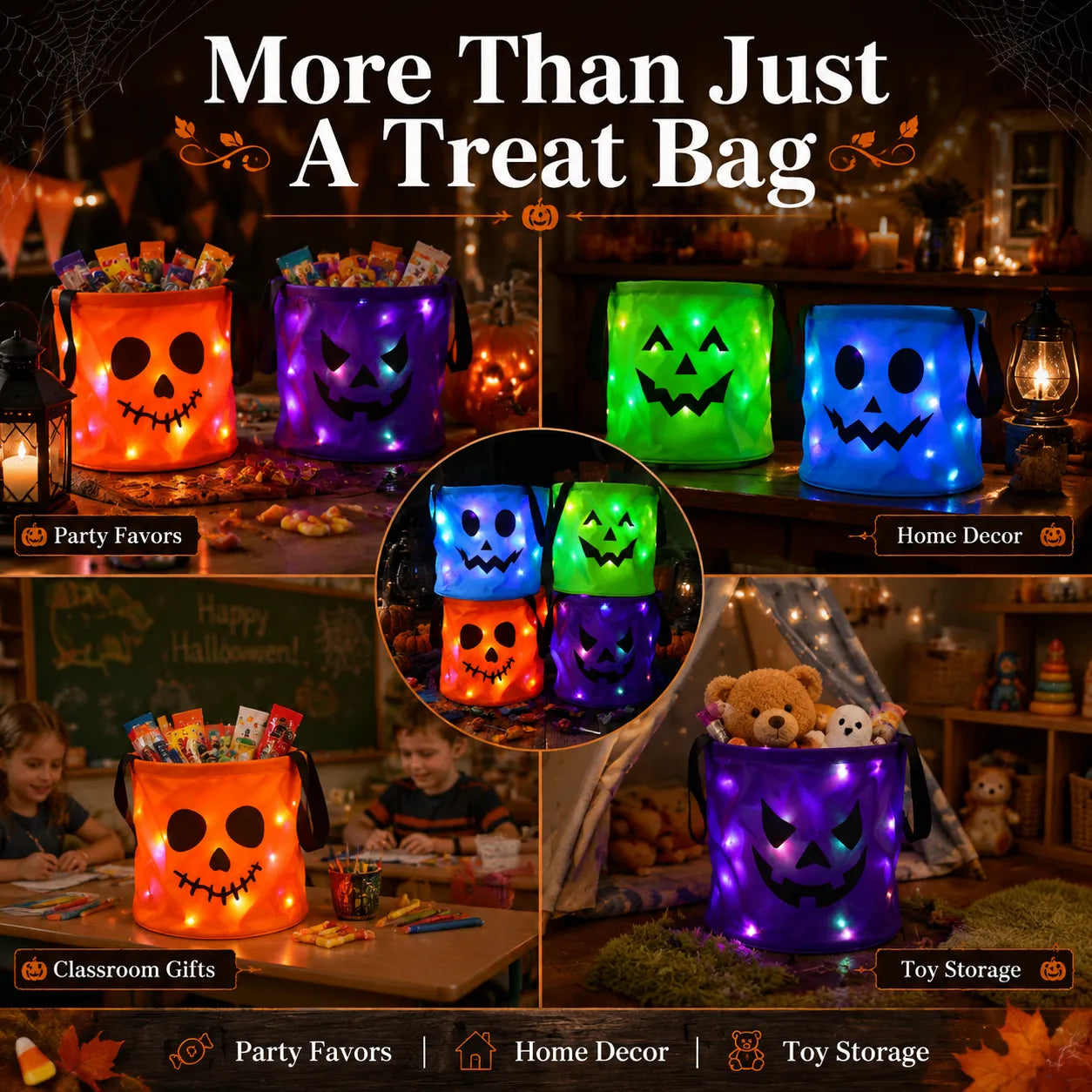 🔥LAST DAY 52% OFF🎃Reusable LED Halloween Treat Bags🎃