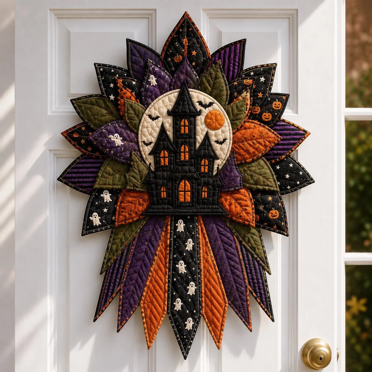 🔥LAST DAY 49% OFF🎃 Beginner-Friendly Oversized Halloween Character Quilted Door Hanger Sewing Kit💕