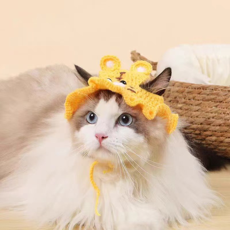 Hand-crocheted pet hats - Cute knitted hats for cats and dogs