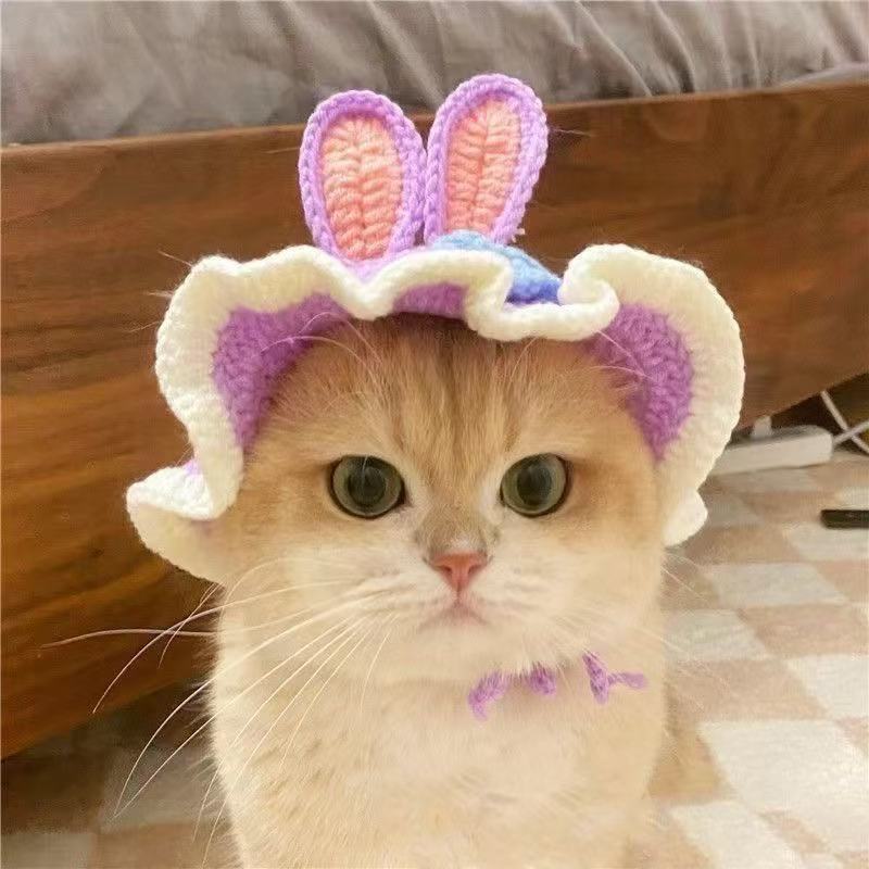 Hand-crocheted pet hats - Cute knitted hats for cats and dogs