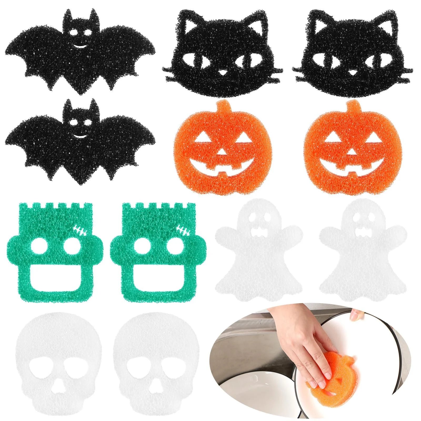 🔥Pcs Halloween Cleaning Sponges👻