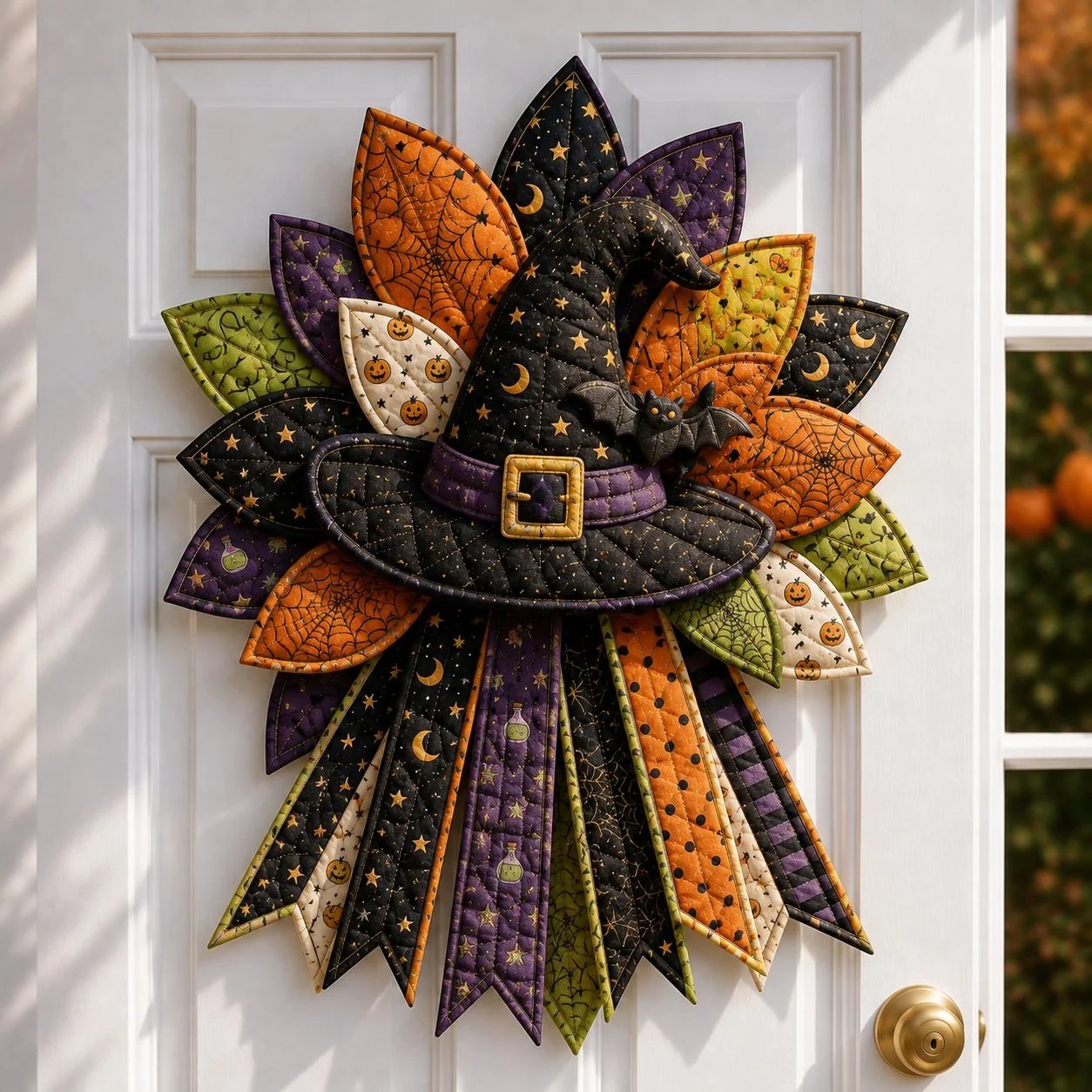 🔥LAST DAY 49% OFF🎃 Beginner-Friendly Oversized Halloween Character Quilted Door Hanger Sewing Kit💕