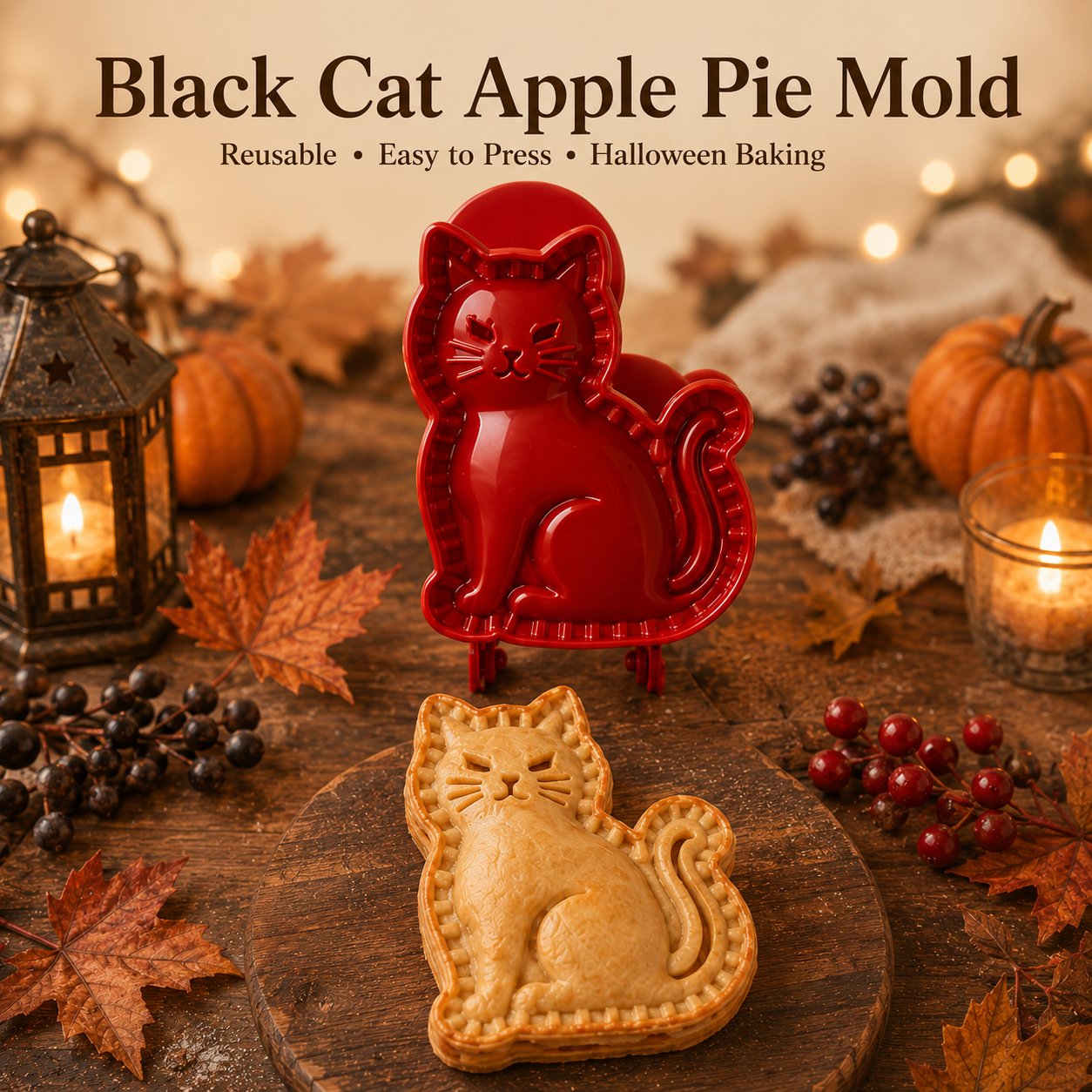 🔥LAST DAY 52% OFF🎃 Halloween Mini Pie Mold Set–8 Spooky Designs for Easy Festive Baking