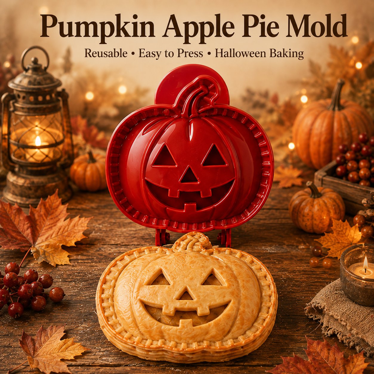 🔥LAST DAY 52% OFF🎃 Halloween Mini Pie Mold Set–8 Spooky Designs for Easy Festive Baking