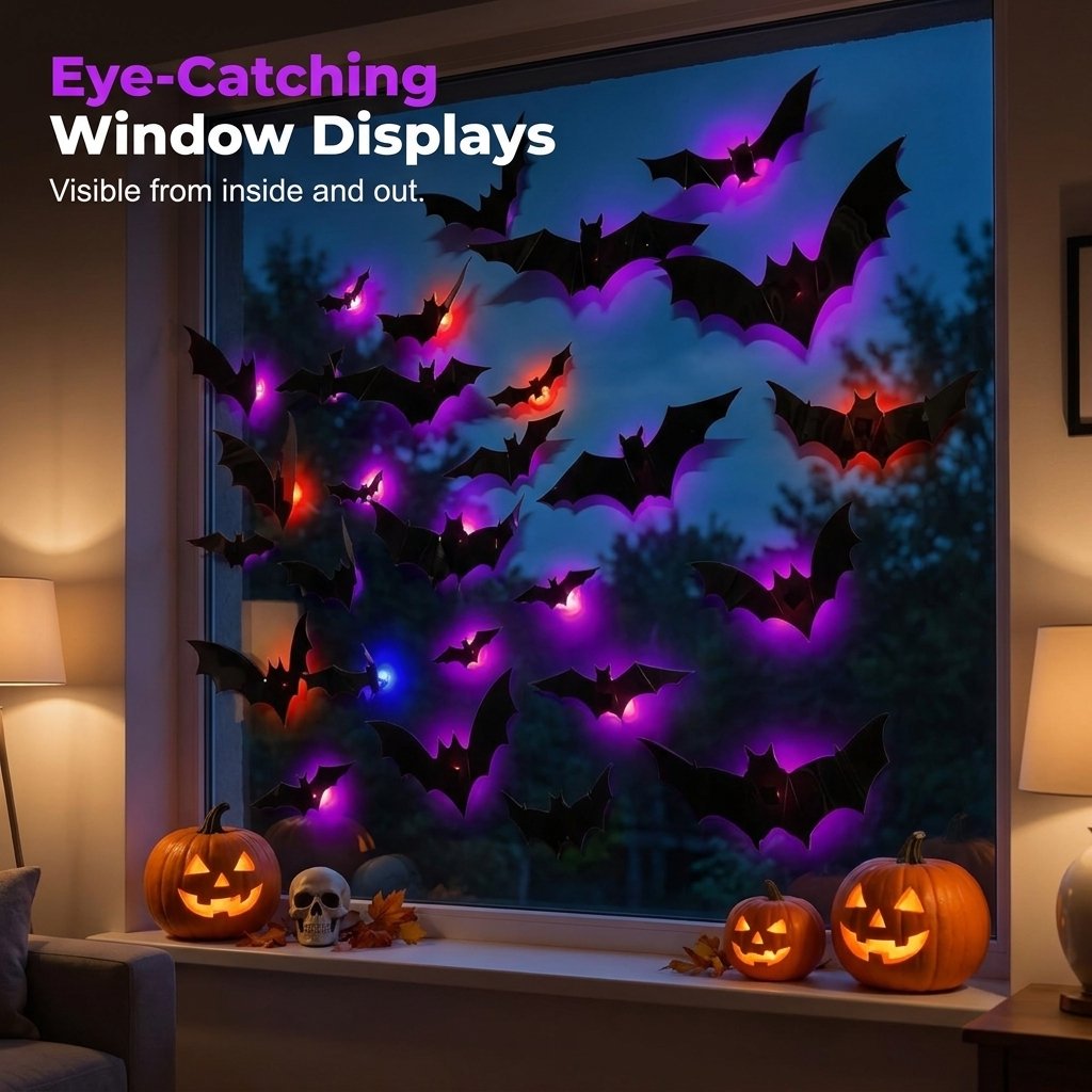 🔥LAST DAY 49% OFF✨Halloween LED Bat Night Light Wall Decor🦇