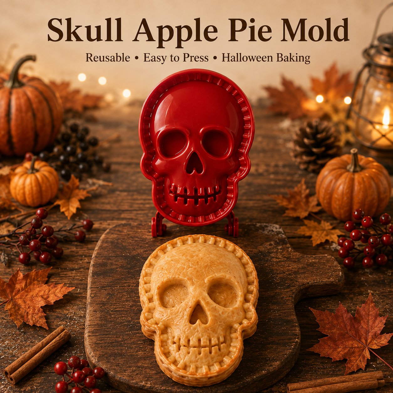 🔥LAST DAY 52% OFF🎃 Halloween Mini Pie Mold Set–8 Spooky Designs for Easy Festive Baking
