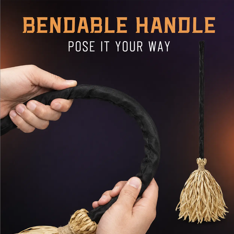 🔥LAST DAY 52% OFF🧹Animated Witch Broom Halloween Decoration with Lights and Sound🧙
