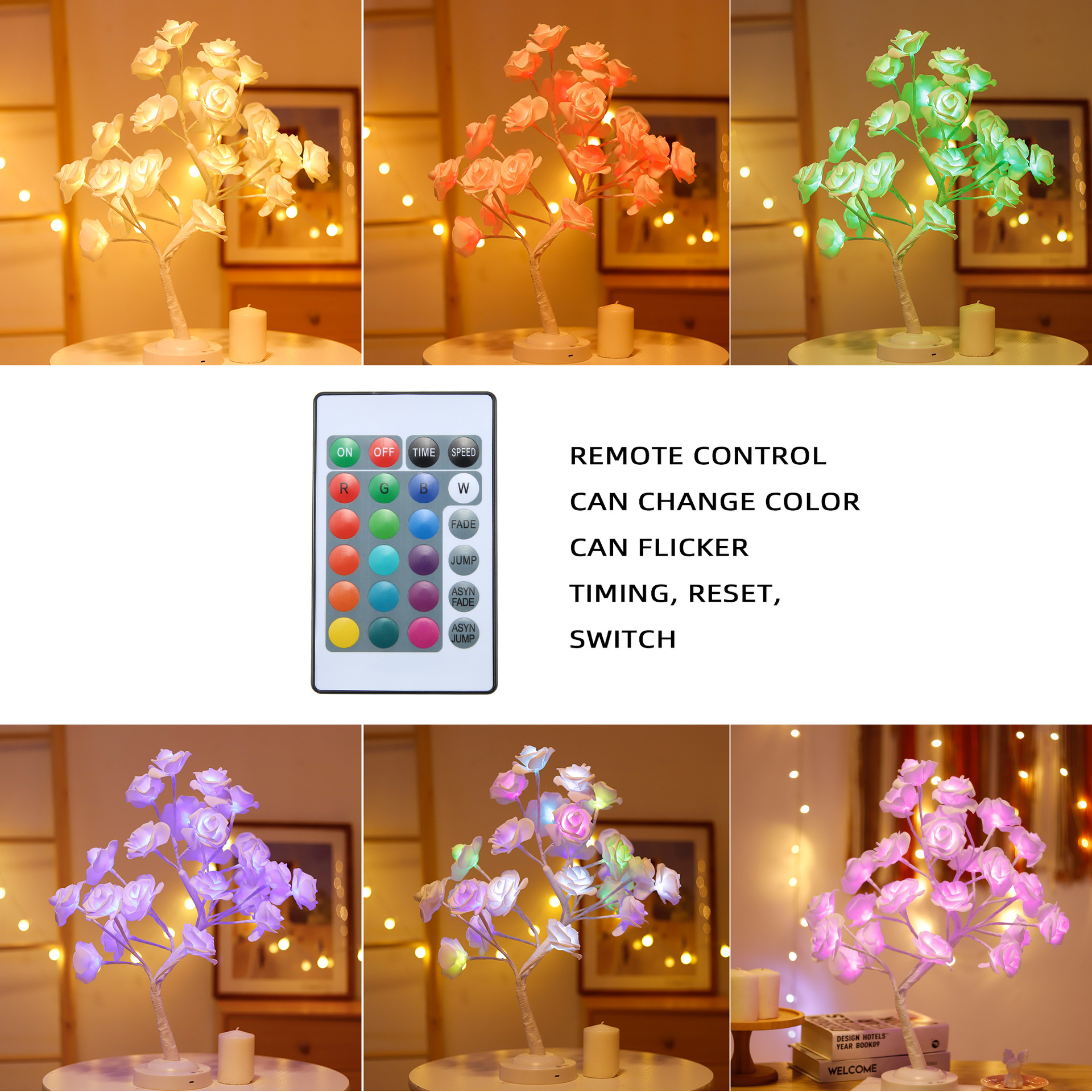🌹16 Colors Forever Rose Tree Night Lamp🌙