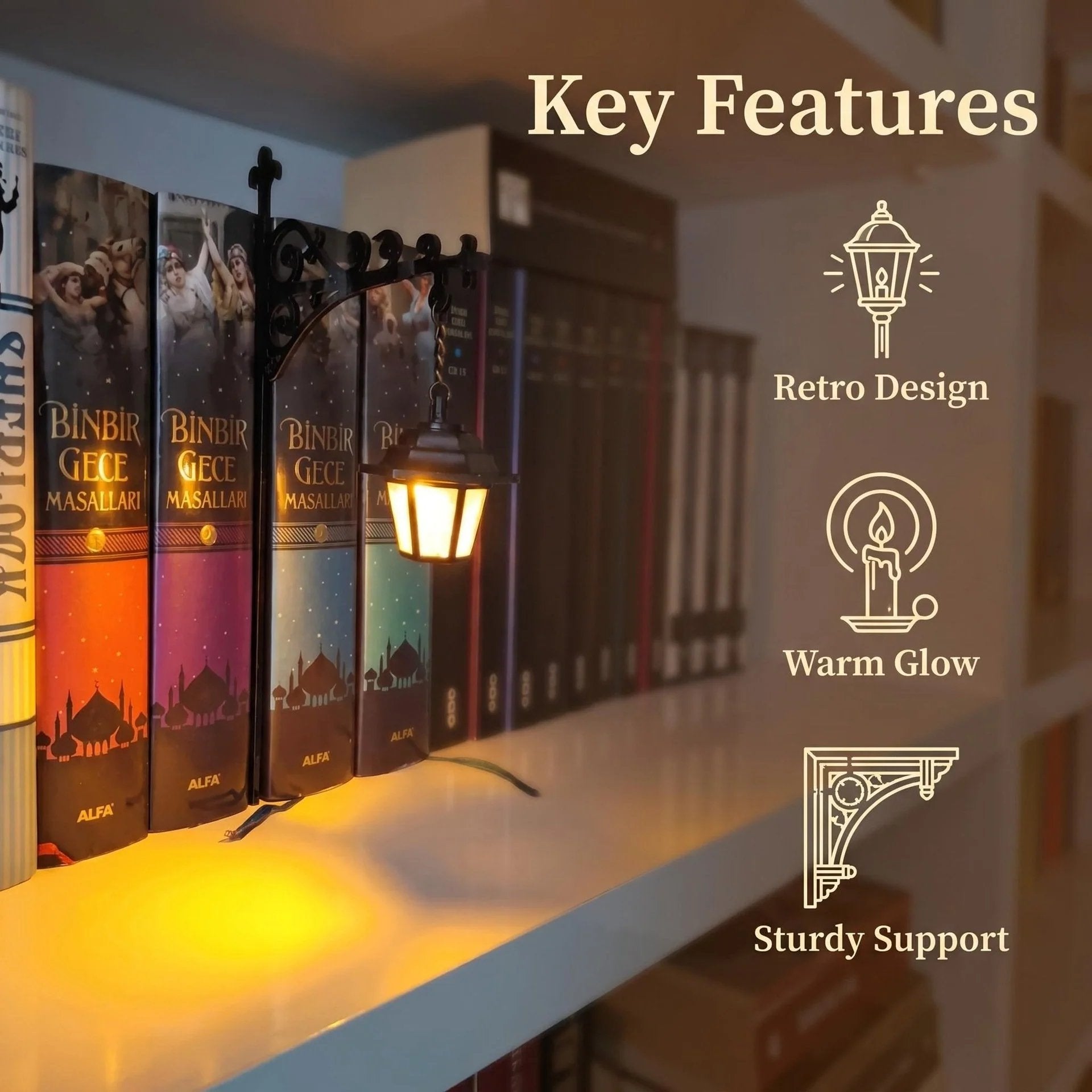 🔥Limited Time 50% Off👻📚Library Lantern-Decorative Bookshelf Lighting
