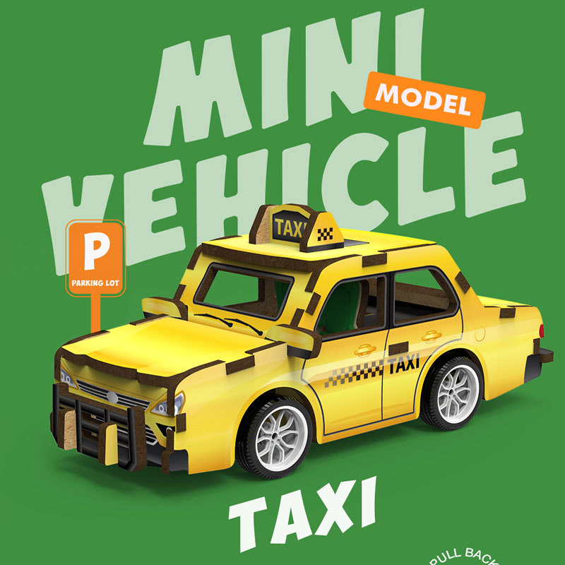 Wooden mini vehicle