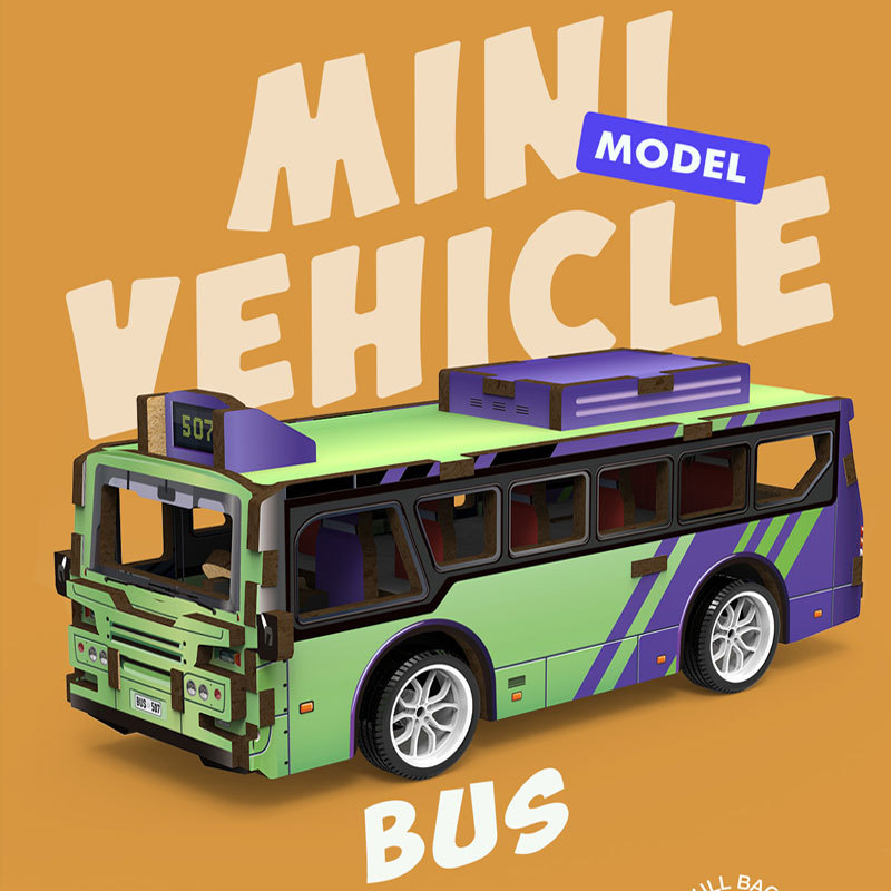 Wooden mini vehicle