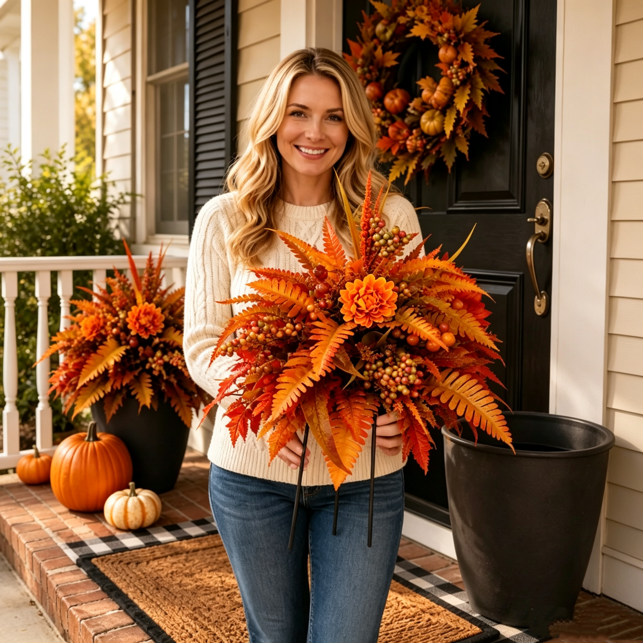 🔥LAST DAY | Early Bird 50% OFF ⏰🍂Autumn Harvest Floral Garden Stake Arrangement!!!