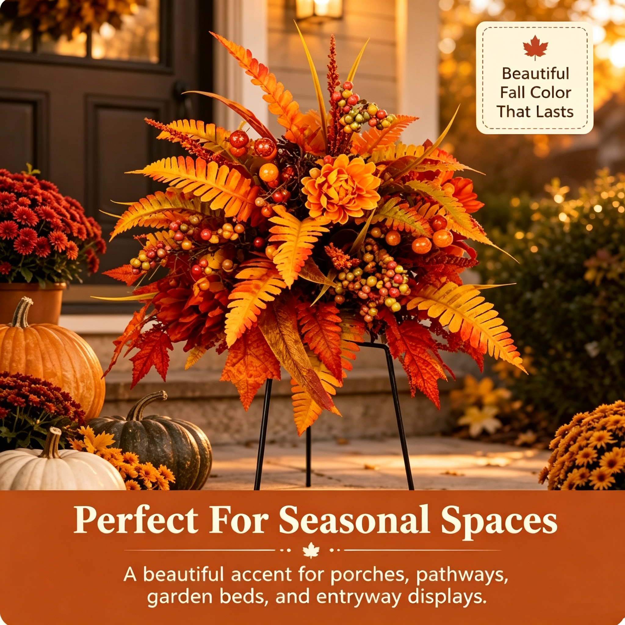🔥LAST DAY | Early Bird 50% OFF ⏰🍂Autumn Harvest Floral Garden Stake Arrangement!!!