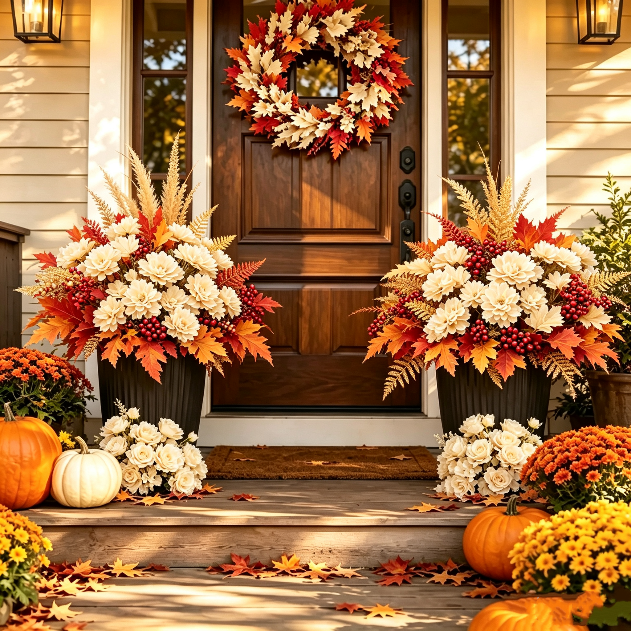 🔥LAST DAY | Limited‑Time 50% OFF 🎃 In Stock Now! 🍂Autumn Harvest Floral Garden Stake Arrangement!!!