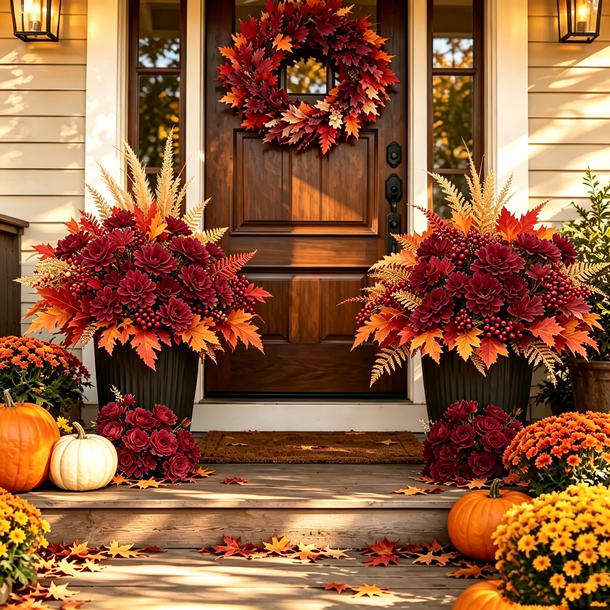 🔥LAST DAY | Limited‑Time 50% OFF 🎃 In Stock Now! 🍂Autumn Harvest Floral Garden Stake Arrangement!!!