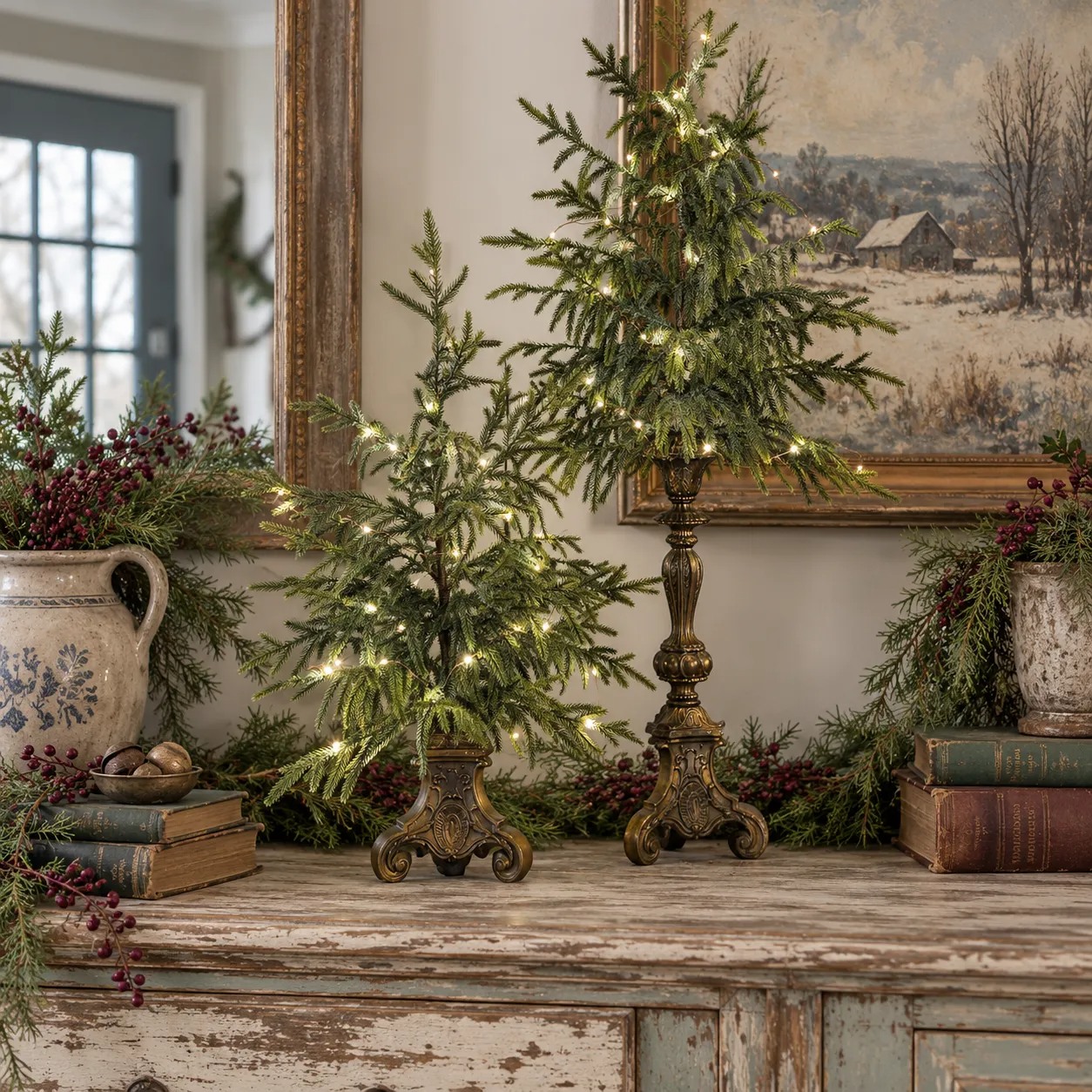 🔥LAST DAY SPECIAL 50%🎄Christmas Hot Sale - Vintage Lighted Norfolk Pine Trees