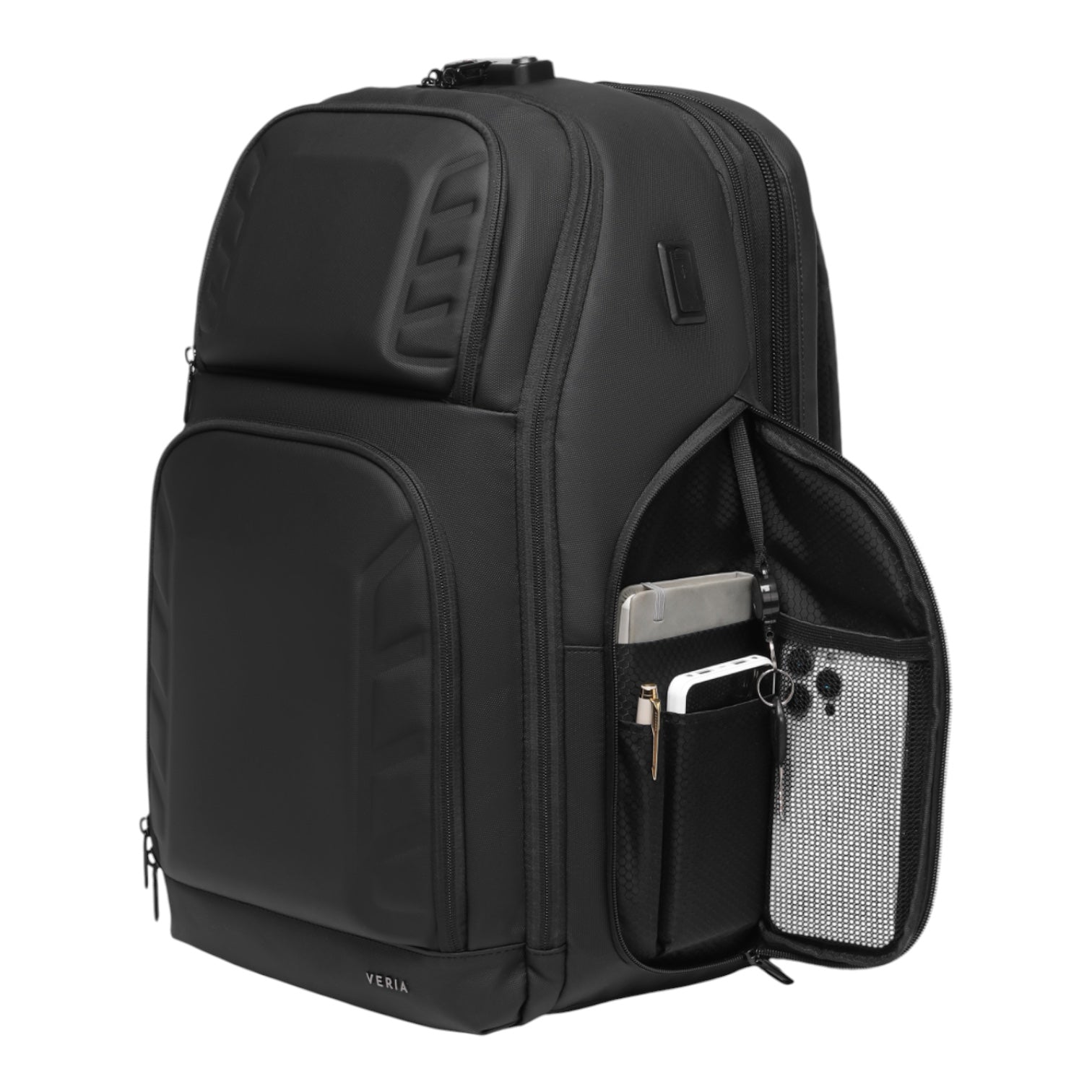Mochila de Viaje Expandible de 35L con Compartimento para Laptop de 17", Impermeable de TPU, Puerto USB, Cerradura TSA, Apertura Tipo Maleta, Equipaje de Mano para Negocios, Trabajo y Viajes