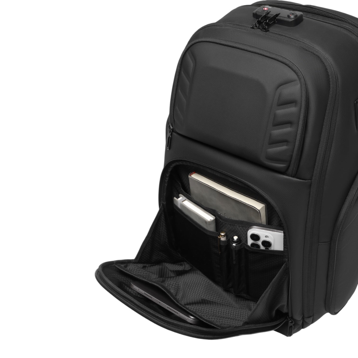 Mochila de Viaje Expandible de 35L con Compartimento para Laptop de 17", Impermeable de TPU, Puerto USB, Cerradura TSA, Apertura Tipo Maleta, Equipaje de Mano para Negocios, Trabajo y Viajes