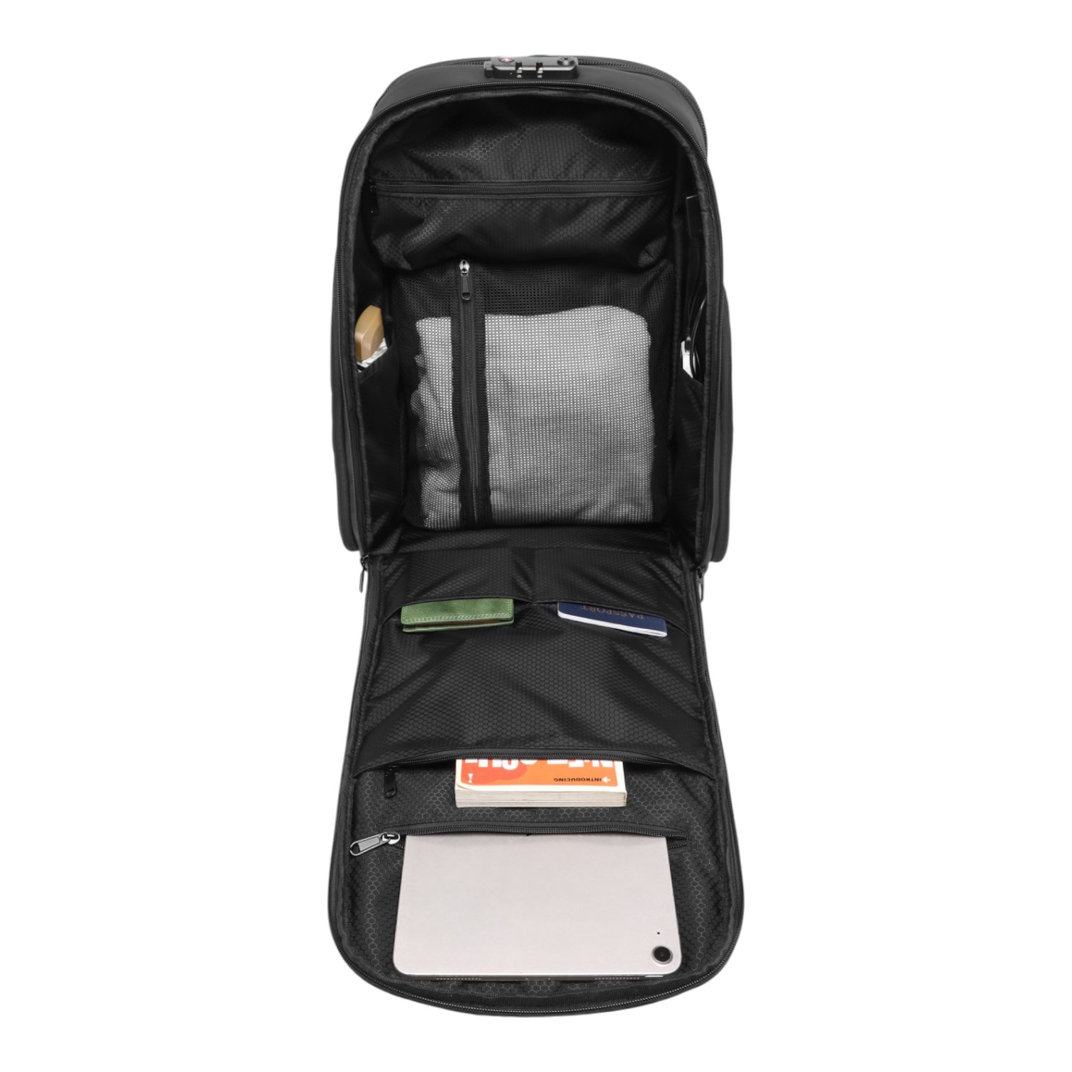 Mochila de Viaje Expandible de 35L con Compartimento para Laptop de 17", Impermeable de TPU, Puerto USB, Cerradura TSA, Apertura Tipo Maleta, Equipaje de Mano para Negocios, Trabajo y Viajes