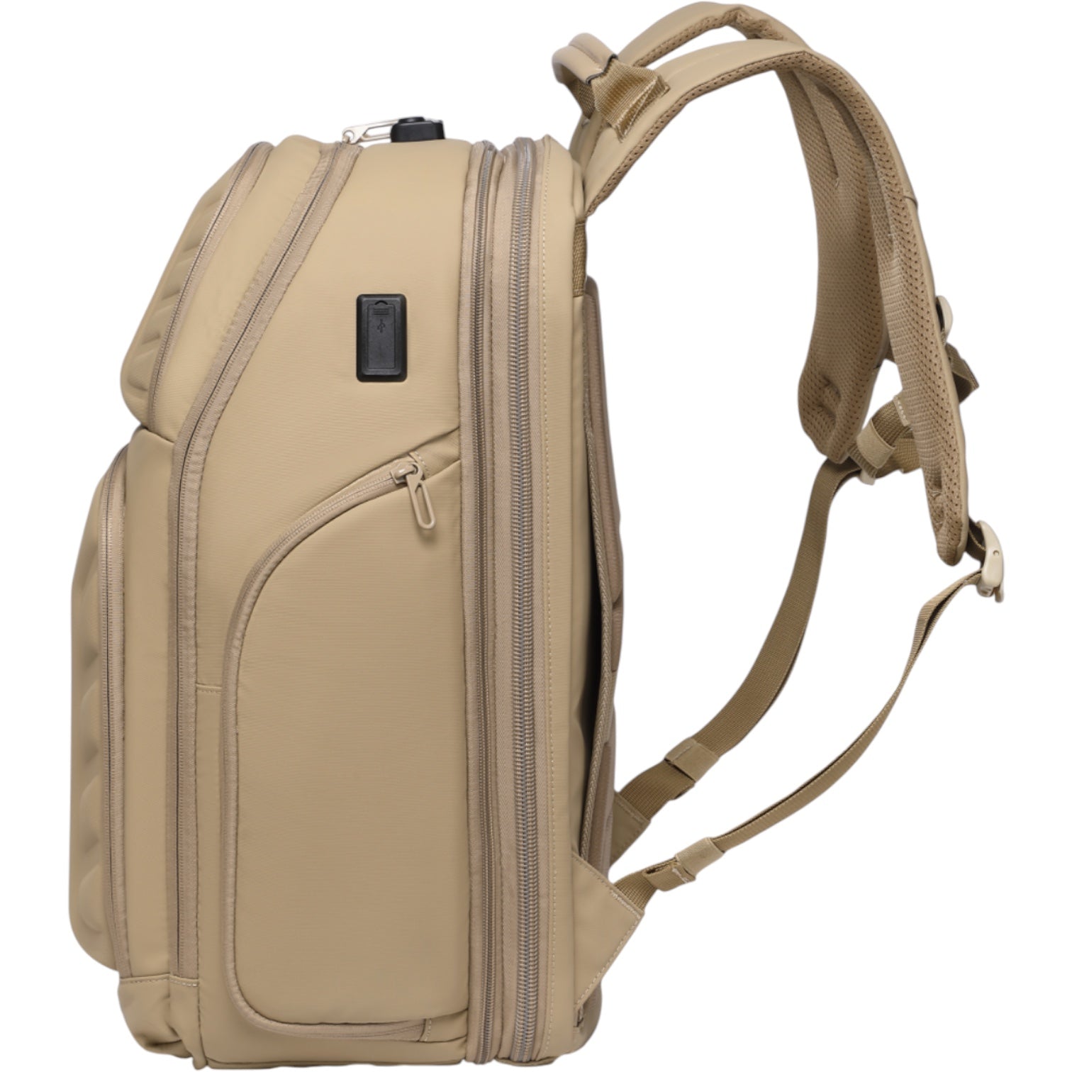 Mochila de Viaje Expandible de 35L con Compartimento para Laptop de 17", Impermeable de TPU, Puerto USB, Cerradura TSA, Apertura Tipo Maleta, Equipaje de Mano para Negocios, Trabajo y Viajes