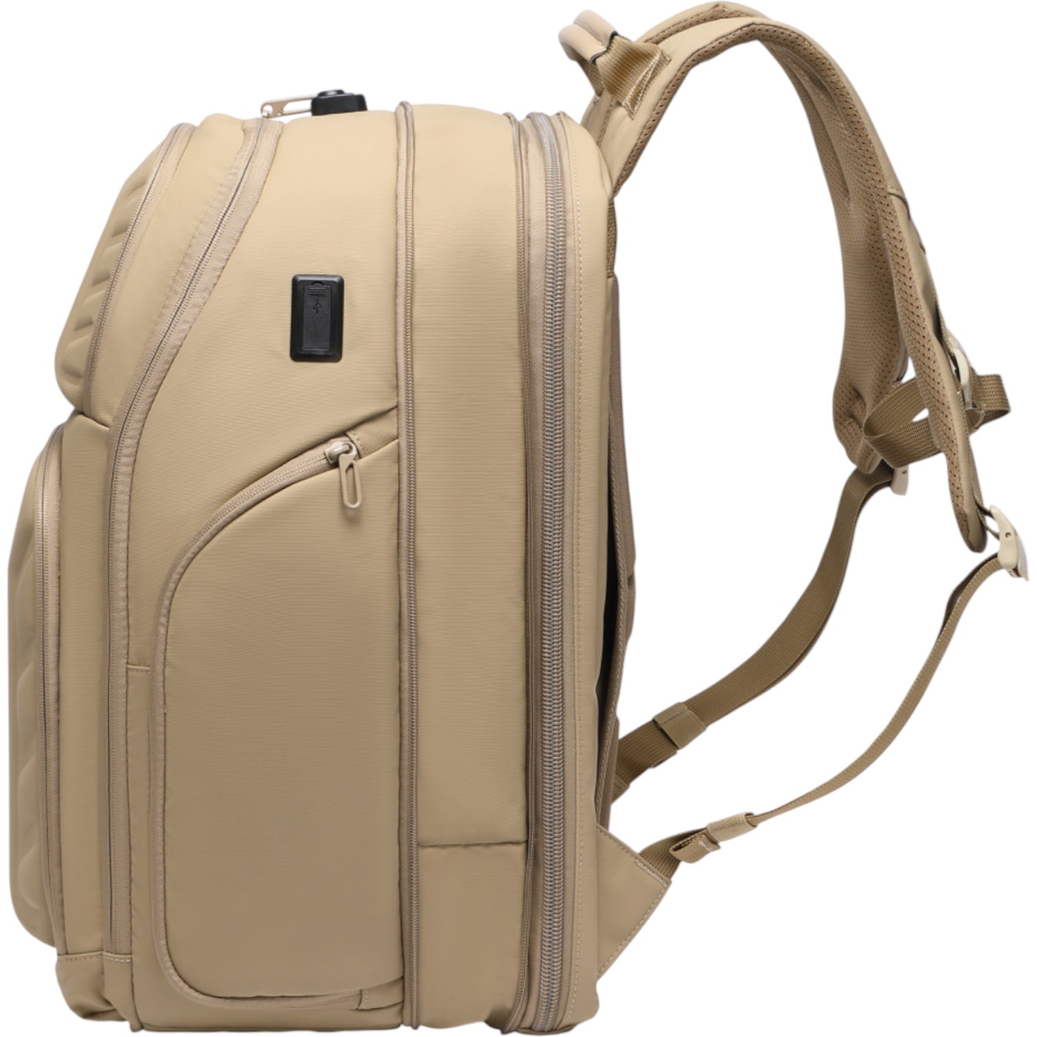 Mochila de Viaje Expandible de 35L con Compartimento para Laptop de 17", Impermeable de TPU, Puerto USB, Cerradura TSA, Apertura Tipo Maleta, Equipaje de Mano para Negocios, Trabajo y Viajes