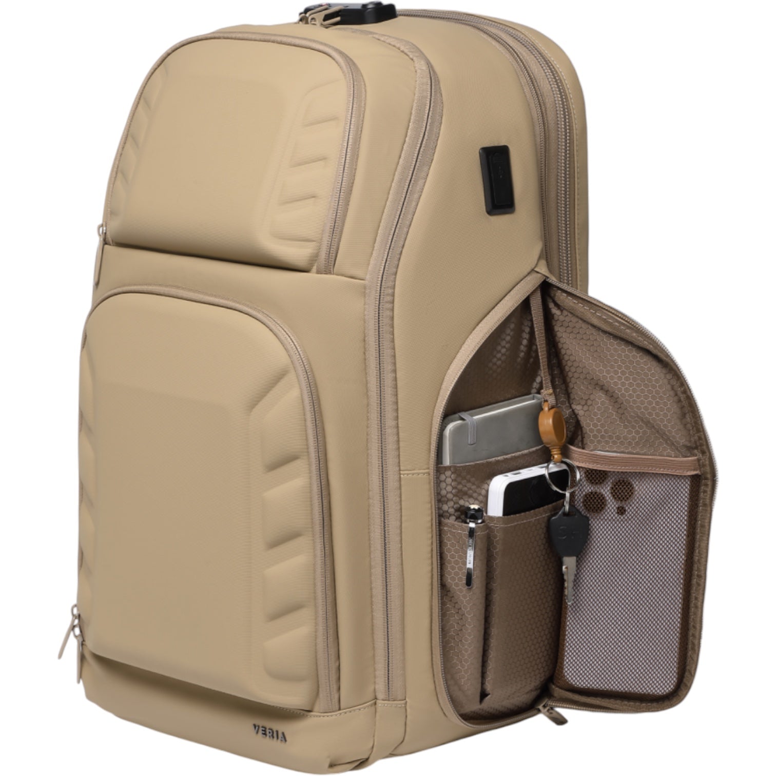 Mochila de Viaje Expandible de 35L con Compartimento para Laptop de 17", Impermeable de TPU, Puerto USB, Cerradura TSA, Apertura Tipo Maleta, Equipaje de Mano para Negocios, Trabajo y Viajes