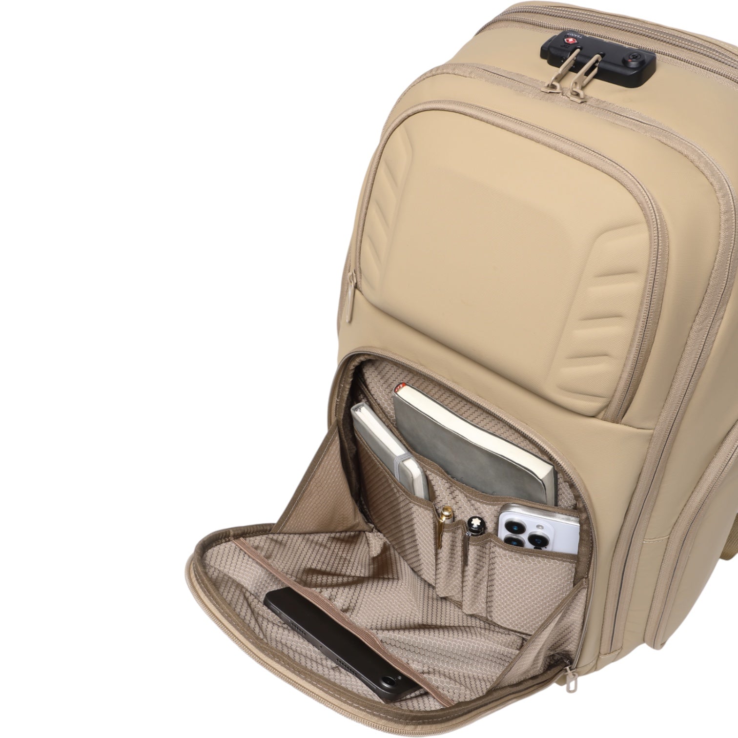 Mochila de Viaje Expandible de 35L con Compartimento para Laptop de 17", Impermeable de TPU, Puerto USB, Cerradura TSA, Apertura Tipo Maleta, Equipaje de Mano para Negocios, Trabajo y Viajes