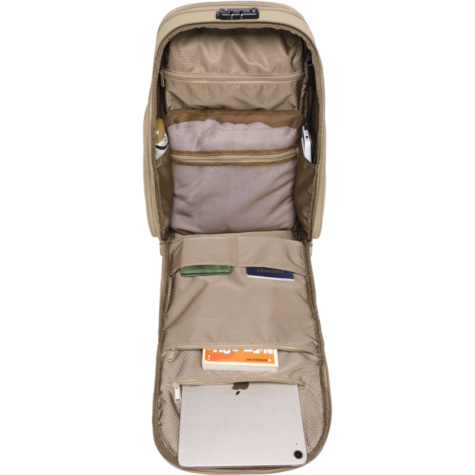 Mochila de Viaje Expandible de 35L con Compartimento para Laptop de 17", Impermeable de TPU, Puerto USB, Cerradura TSA, Apertura Tipo Maleta, Equipaje de Mano para Negocios, Trabajo y Viajes