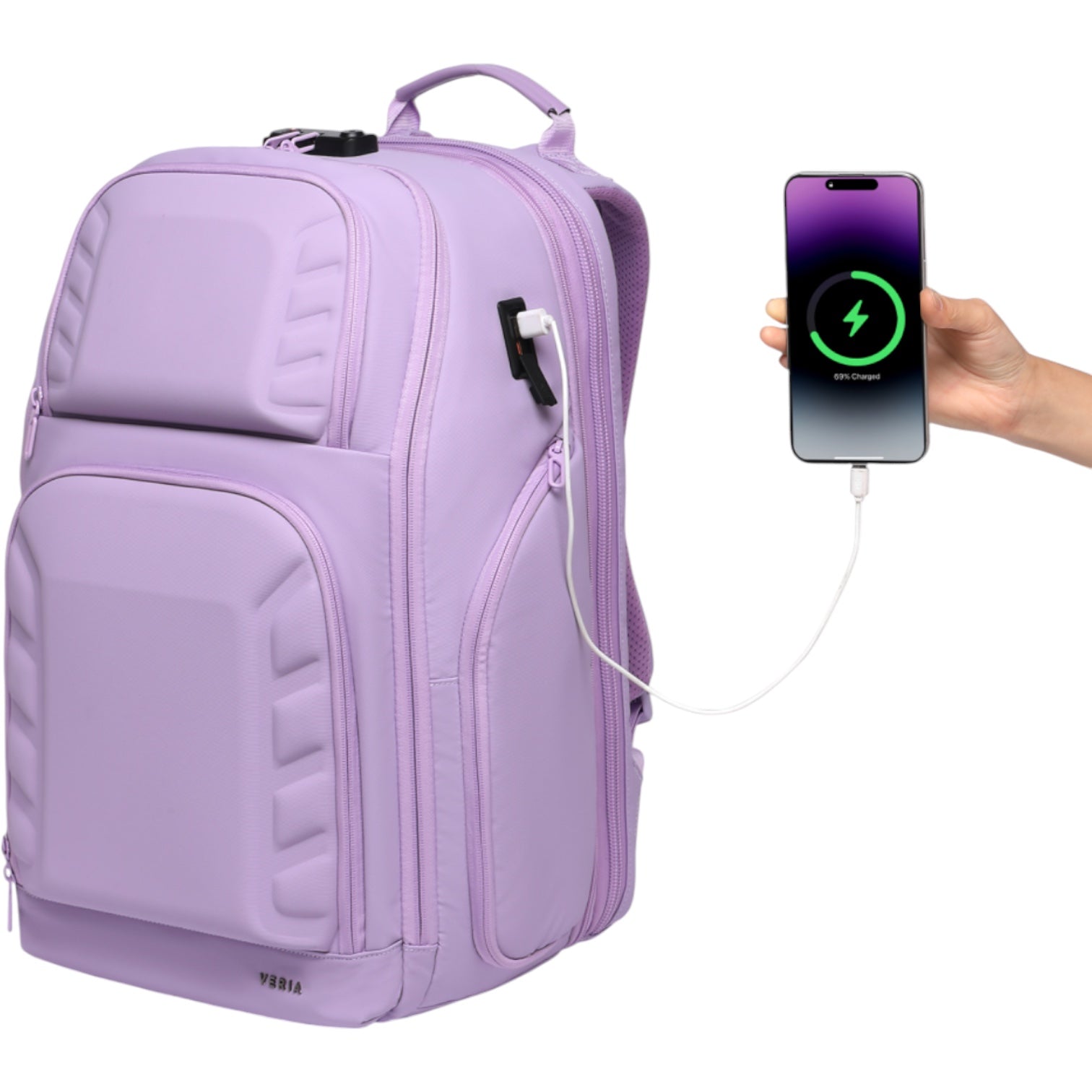 Mochila de Viaje Expandible de 35L con Compartimento para Laptop de 17", Impermeable de TPU, Puerto USB, Cerradura TSA, Apertura Tipo Maleta, Equipaje de Mano para Negocios, Trabajo y Viajes