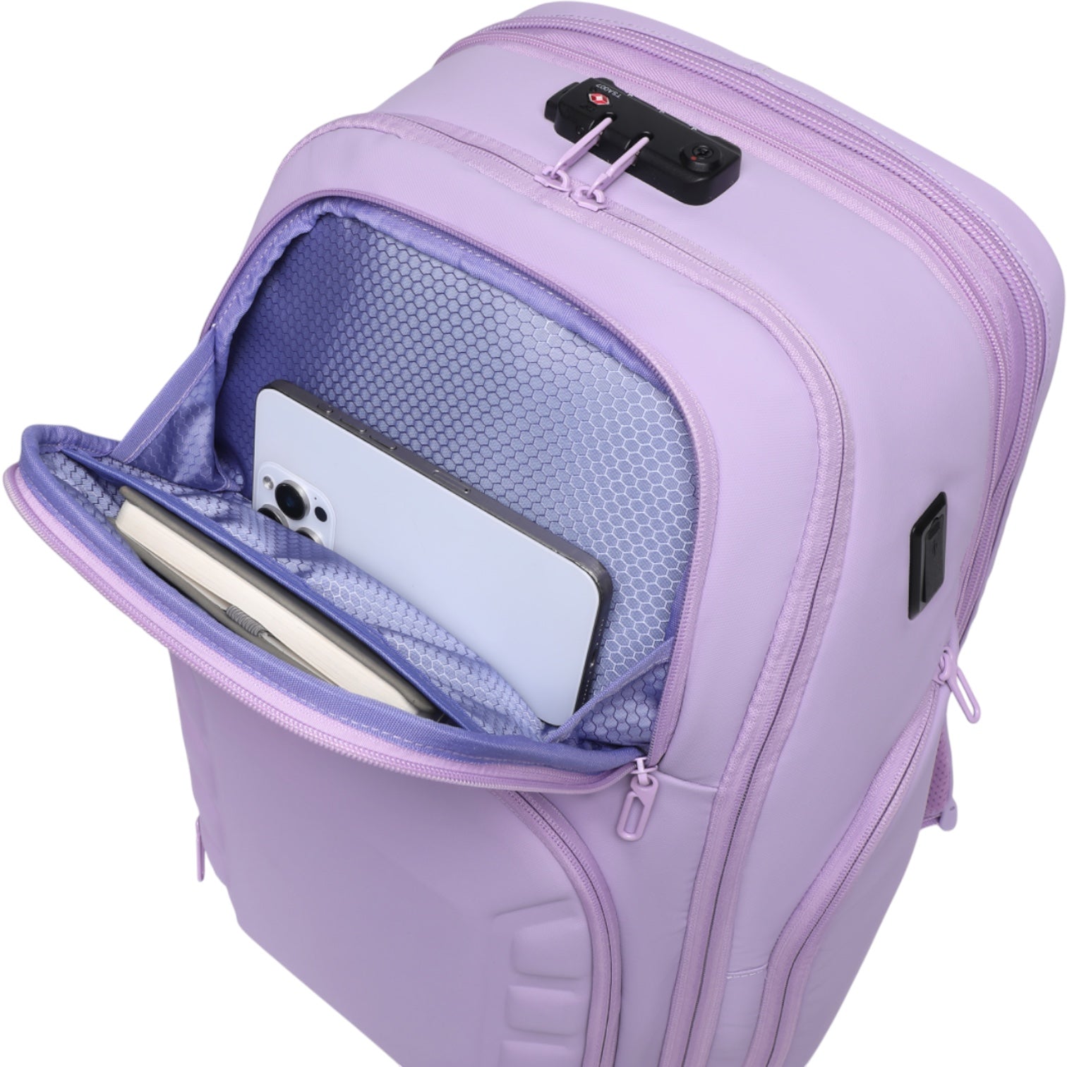 Mochila de Viaje Expandible de 35L con Compartimento para Laptop de 17", Impermeable de TPU, Puerto USB, Cerradura TSA, Apertura Tipo Maleta, Equipaje de Mano para Negocios, Trabajo y Viajes