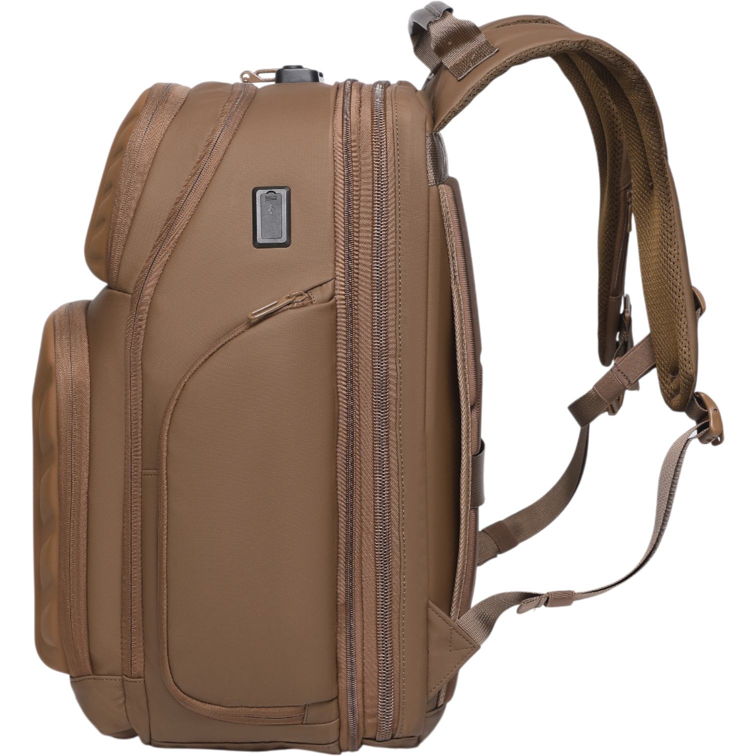 Mochila de Viaje Expandible de 35L con Compartimento para Laptop de 17", Impermeable de TPU, Puerto USB, Cerradura TSA, Apertura Tipo Maleta, Equipaje de Mano para Negocios, Trabajo y Viajes