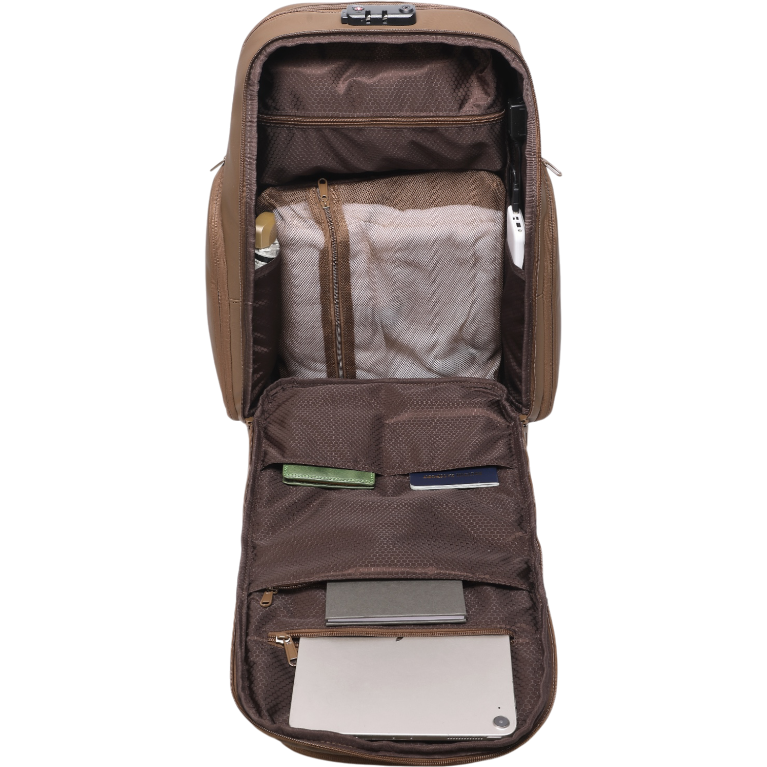Mochila de Viaje Expandible de 35L con Compartimento para Laptop de 17", Impermeable de TPU, Puerto USB, Cerradura TSA, Apertura Tipo Maleta, Equipaje de Mano para Negocios, Trabajo y Viajes