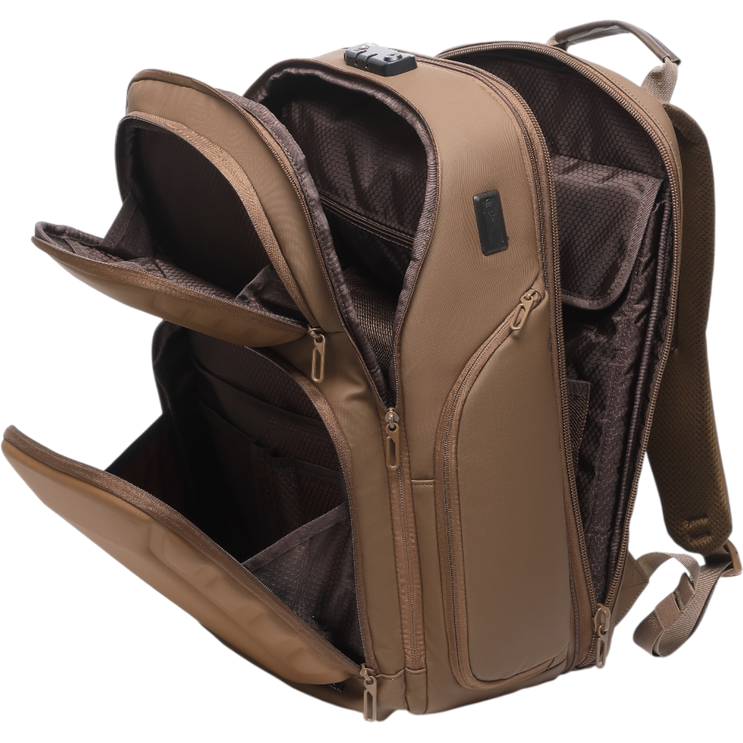 Mochila de Viaje Expandible de 35L con Compartimento para Laptop de 17", Impermeable de TPU, Puerto USB, Cerradura TSA, Apertura Tipo Maleta, Equipaje de Mano para Negocios, Trabajo y Viajes