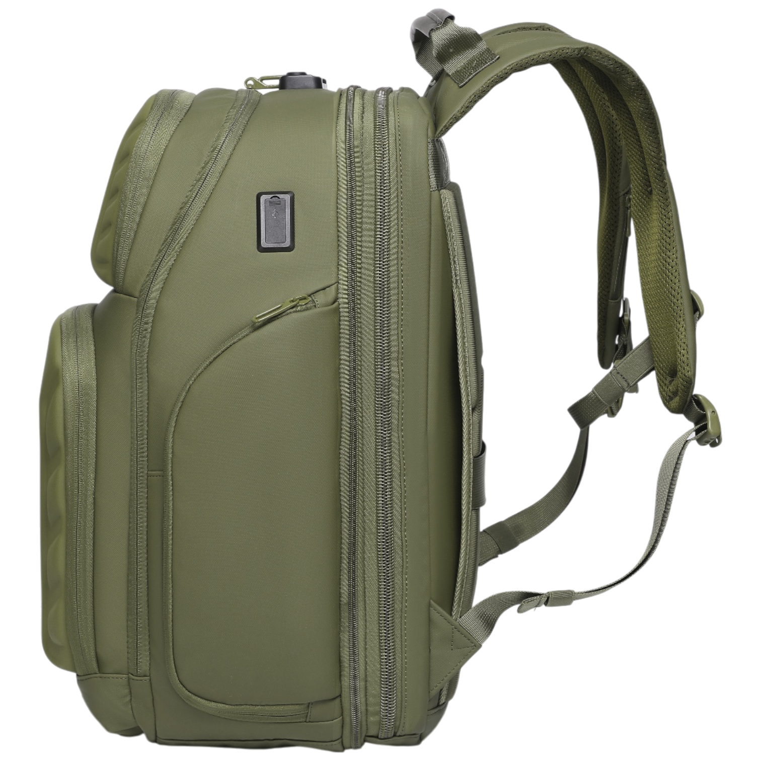 Mochila de Viaje Expandible de 35L con Compartimento para Laptop de 17", Impermeable de TPU, Puerto USB, Cerradura TSA, Apertura Tipo Maleta, Equipaje de Mano para Negocios, Trabajo y Viajes