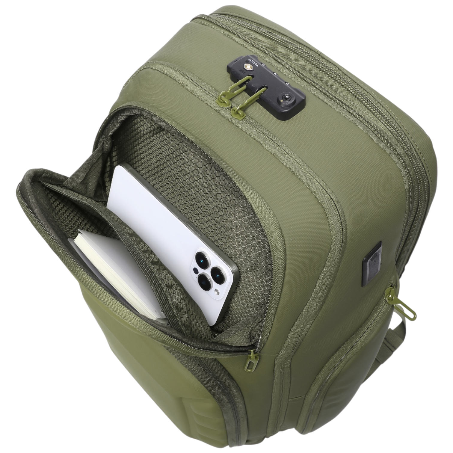 Mochila de Viaje Expandible de 35L con Compartimento para Laptop de 17", Impermeable de TPU, Puerto USB, Cerradura TSA, Apertura Tipo Maleta, Equipaje de Mano para Negocios, Trabajo y Viajes