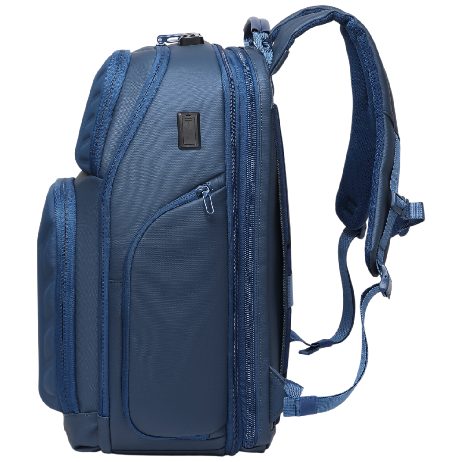 Mochila de Viaje Expandible de 35L con Compartimento para Laptop de 17", Impermeable de TPU, Puerto USB, Cerradura TSA, Apertura Tipo Maleta, Equipaje de Mano para Negocios, Trabajo y Viajes