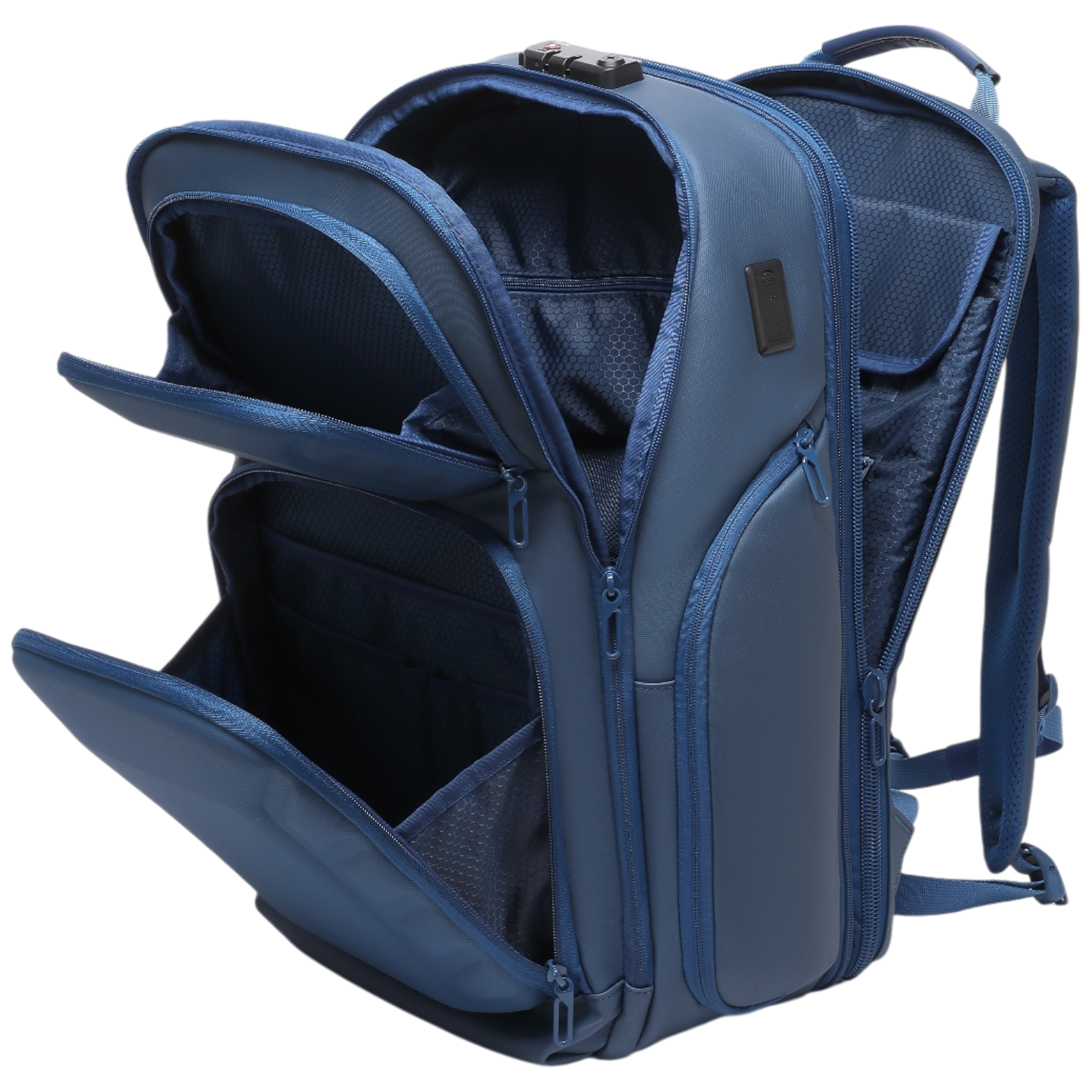 Mochila de Viaje Expandible de 35L con Compartimento para Laptop de 17", Impermeable de TPU, Puerto USB, Cerradura TSA, Apertura Tipo Maleta, Equipaje de Mano para Negocios, Trabajo y Viajes