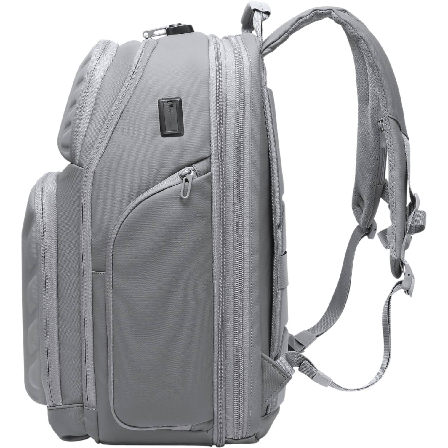 Mochila de Viaje Expandible de 35L con Compartimento para Laptop de 17", Impermeable de TPU, Puerto USB, Cerradura TSA, Apertura Tipo Maleta, Equipaje de Mano para Negocios, Trabajo y Viajes