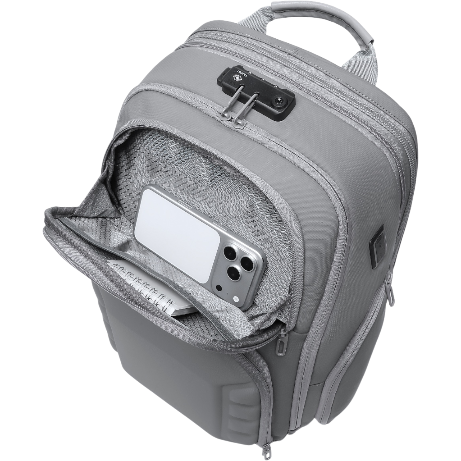 Mochila de Viaje Expandible de 35L con Compartimento para Laptop de 17", Impermeable de TPU, Puerto USB, Cerradura TSA, Apertura Tipo Maleta, Equipaje de Mano para Negocios, Trabajo y Viajes
