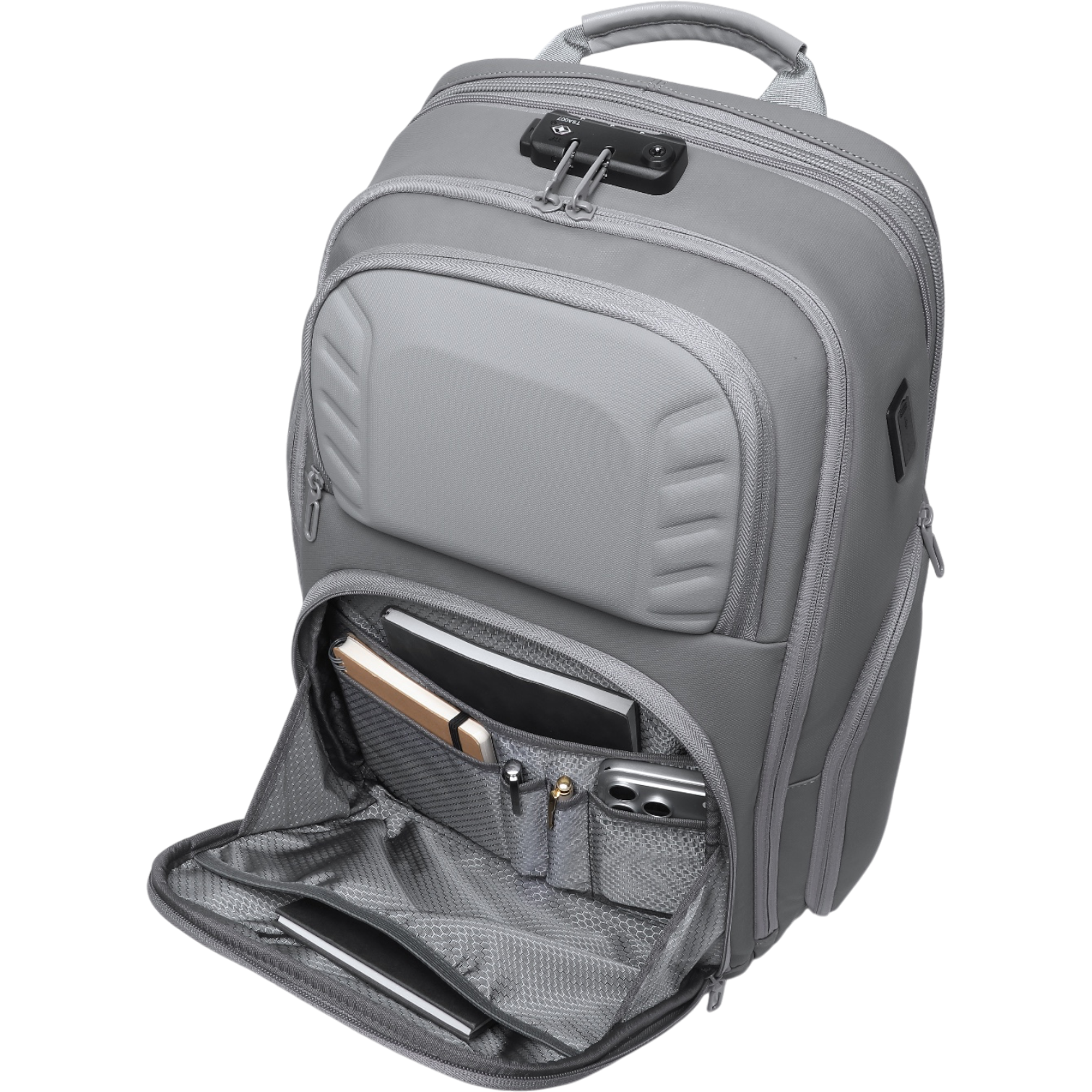 Mochila de Viaje Expandible de 35L con Compartimento para Laptop de 17", Impermeable de TPU, Puerto USB, Cerradura TSA, Apertura Tipo Maleta, Equipaje de Mano para Negocios, Trabajo y Viajes