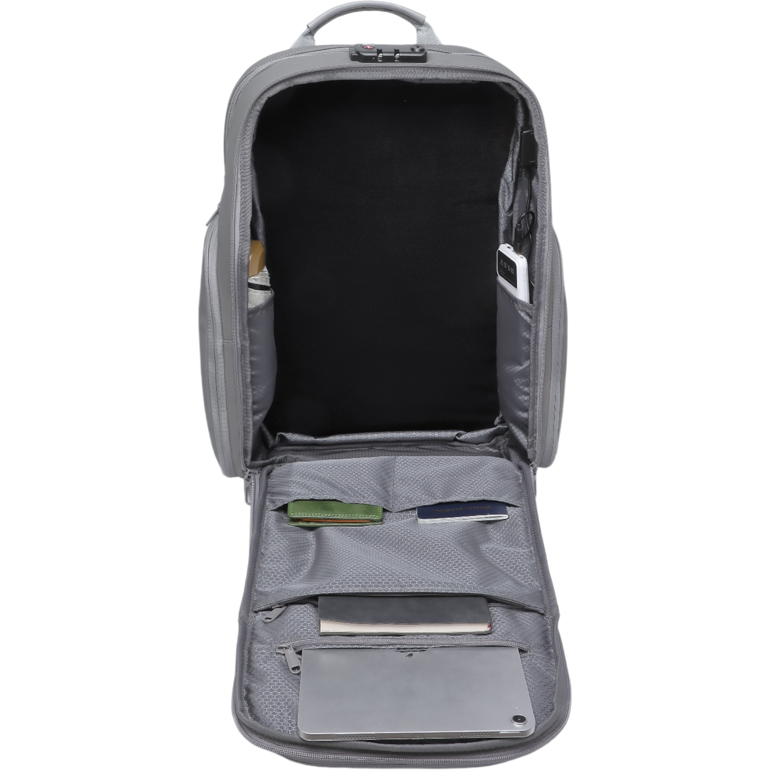 Mochila de Viaje Expandible de 35L con Compartimento para Laptop de 17", Impermeable de TPU, Puerto USB, Cerradura TSA, Apertura Tipo Maleta, Equipaje de Mano para Negocios, Trabajo y Viajes