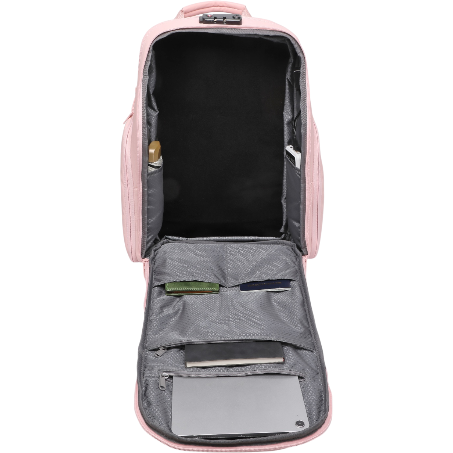 Mochila de Viaje Expandible de 35L con Compartimento para Laptop de 17", Impermeable de TPU, Puerto USB, Cerradura TSA, Apertura Tipo Maleta, Equipaje de Mano para Negocios, Trabajo y Viajes