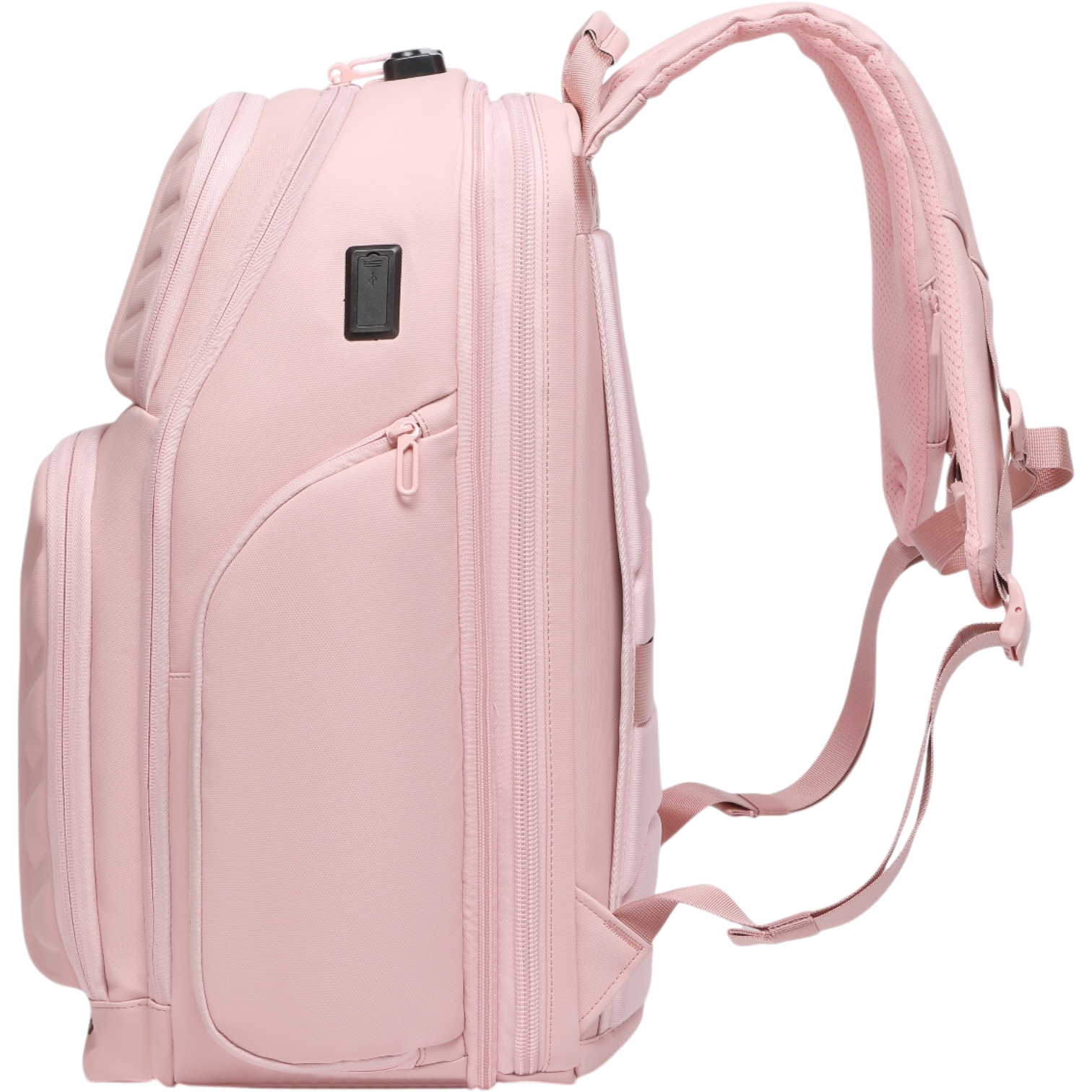 Mochila de Viaje Expandible de 35L con Compartimento para Laptop de 17", Impermeable de TPU, Puerto USB, Cerradura TSA, Apertura Tipo Maleta, Equipaje de Mano para Negocios, Trabajo y Viajes