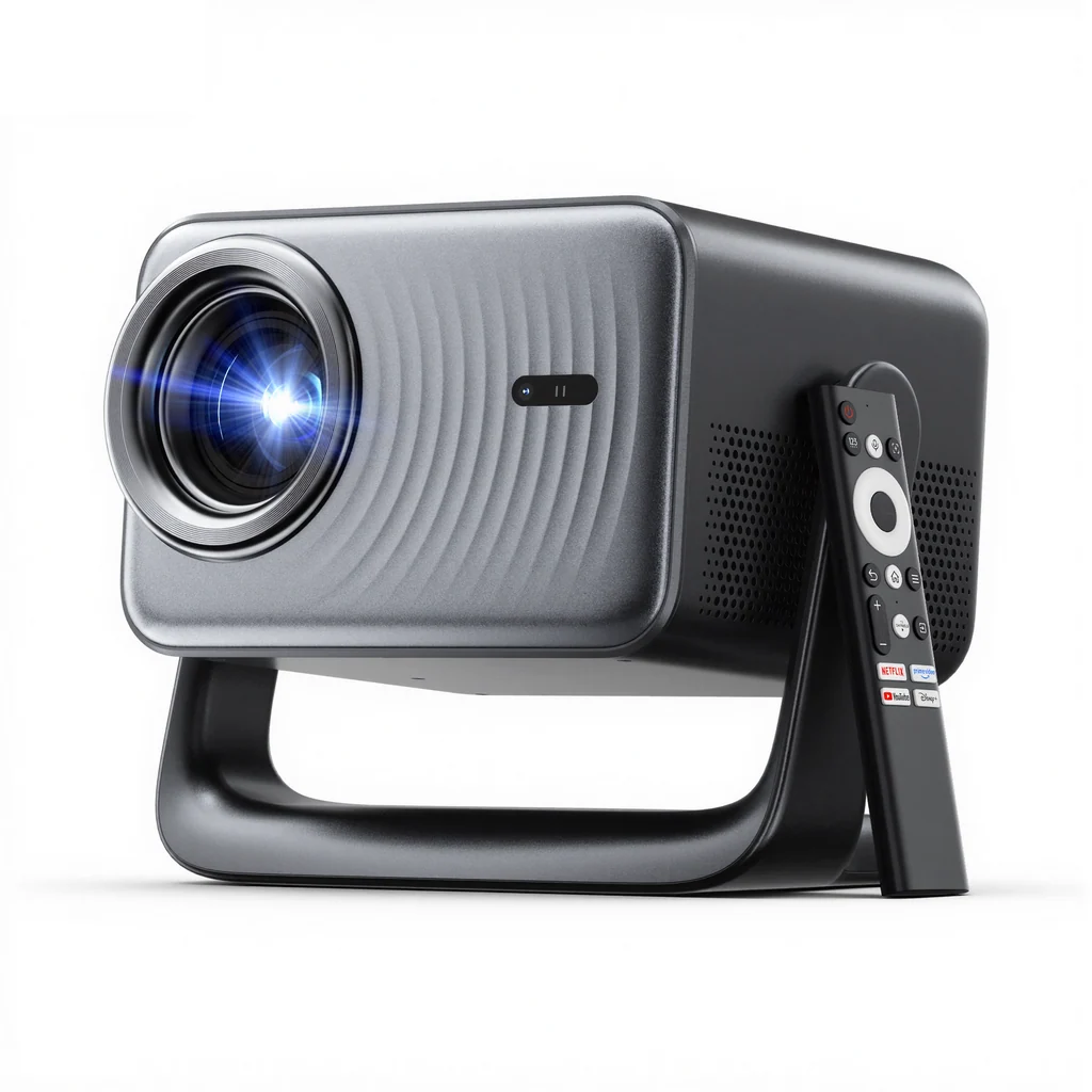 Smart Projector 1000 ISO Lumens | 180° Rotatable Gimbal | Native 1080P | VIDAA OS