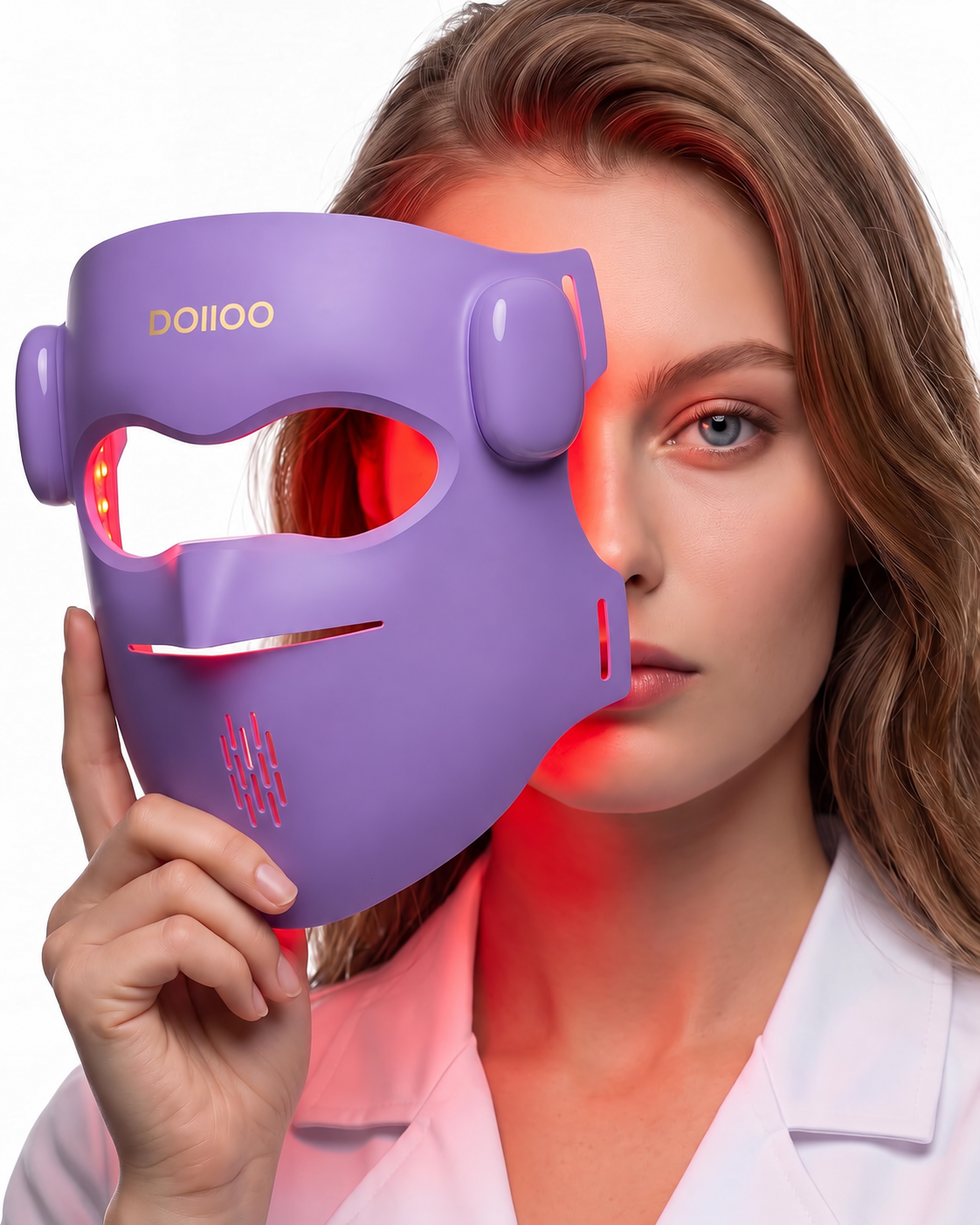 4D Wireless Red Light Mask for Face, LED Mask