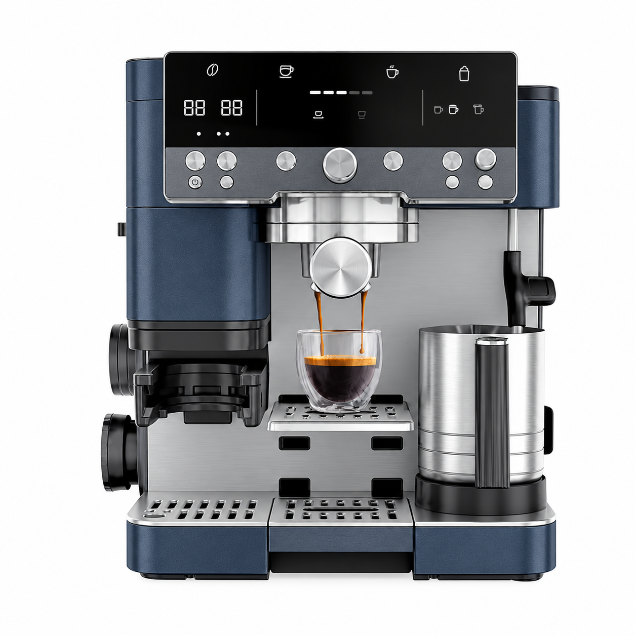 3-in-1 Premium Barista-Kaffeemaschine – Espresso, Filterkaffee & Cold Brew