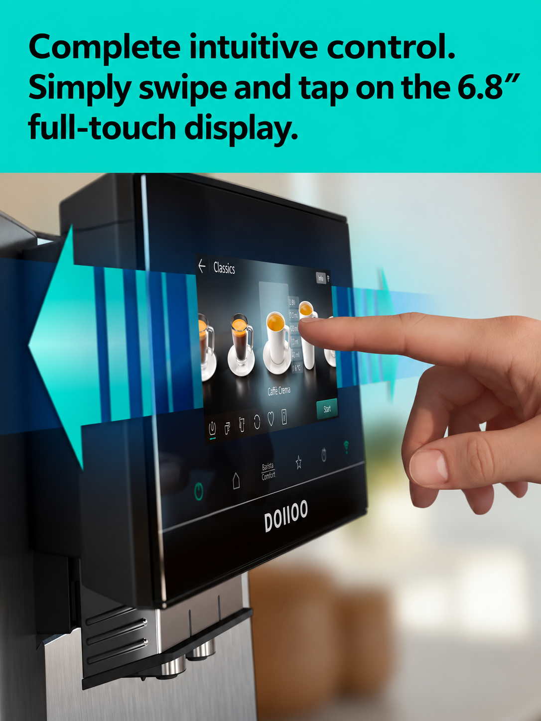 DOIIOO BaristaMax Smart Bean-to-Cup Coffee Machine
