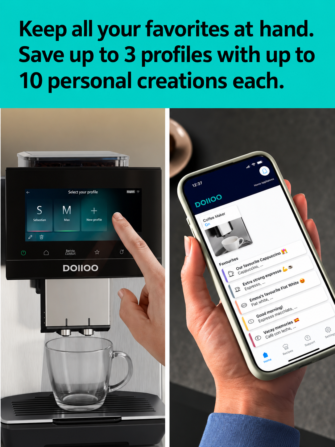 DOIIOO BaristaMax Smart Bean-to-Cup Coffee Machine